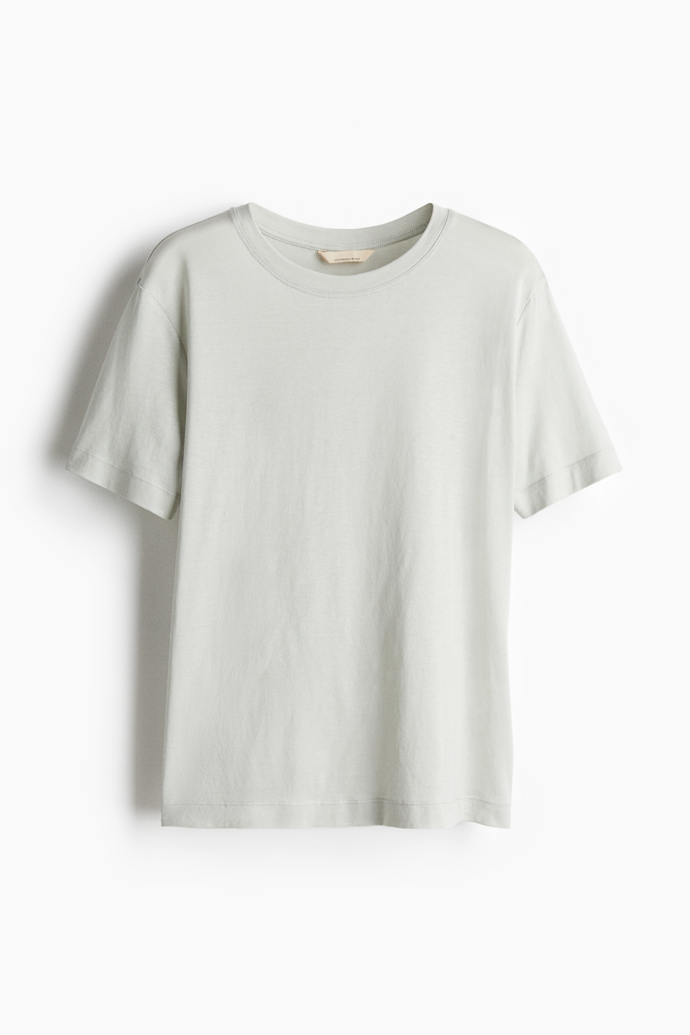 Silk-blend T-shirt - Light beige - Ladies | H&M US