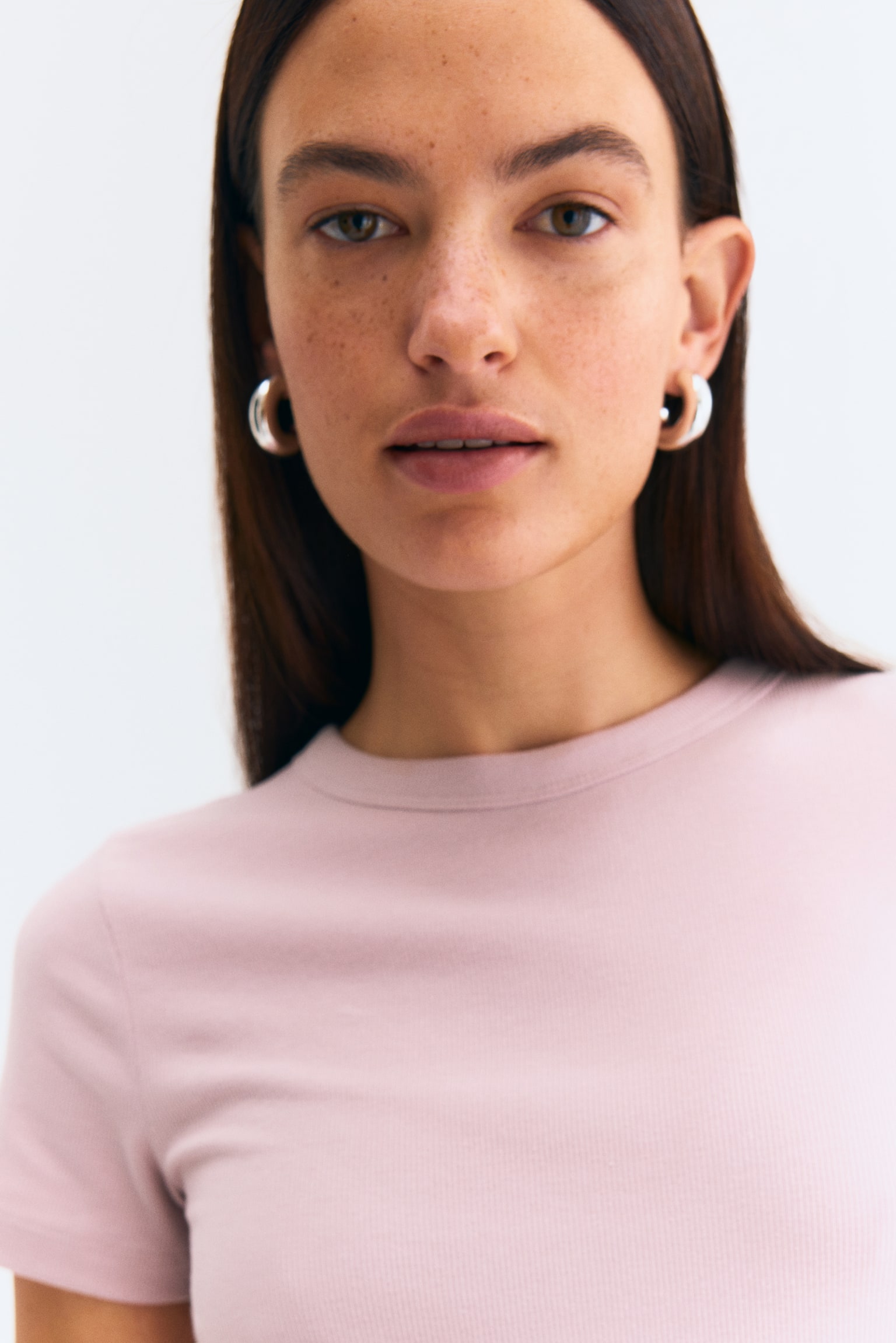 MAMA Ribbed top - Light pink/White/Black/Light greige/Dark brown/Pale yellow - 5