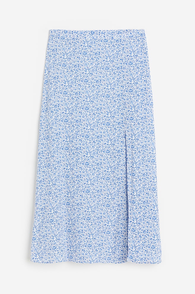 Crêpe skirt - White/Blue floral/Cream/Brown patterned/Light blue/Floral/Beige/Snakeskin-patterned - 2