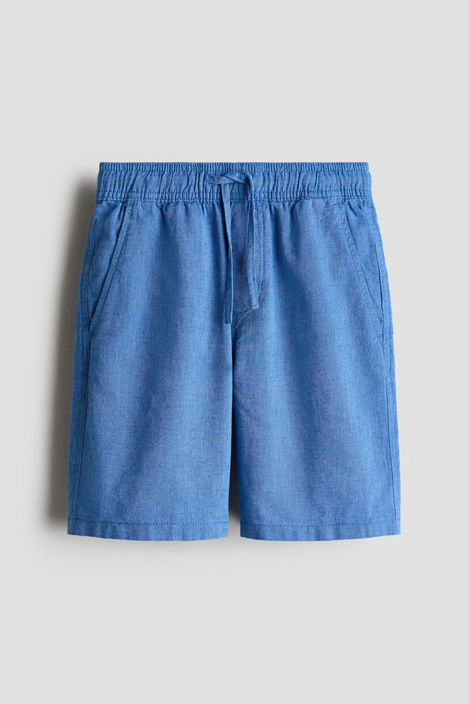 Linen-blend shorts - Blue/Navy blue/Light beige/White/Light blue - 1