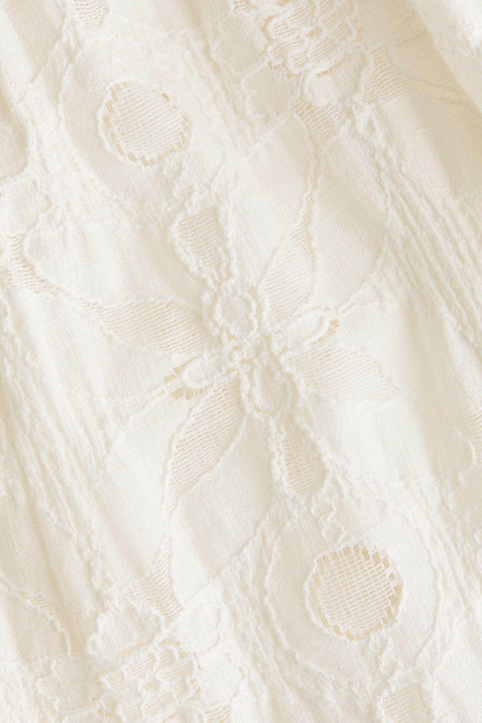 Lace mini dress - White - 5