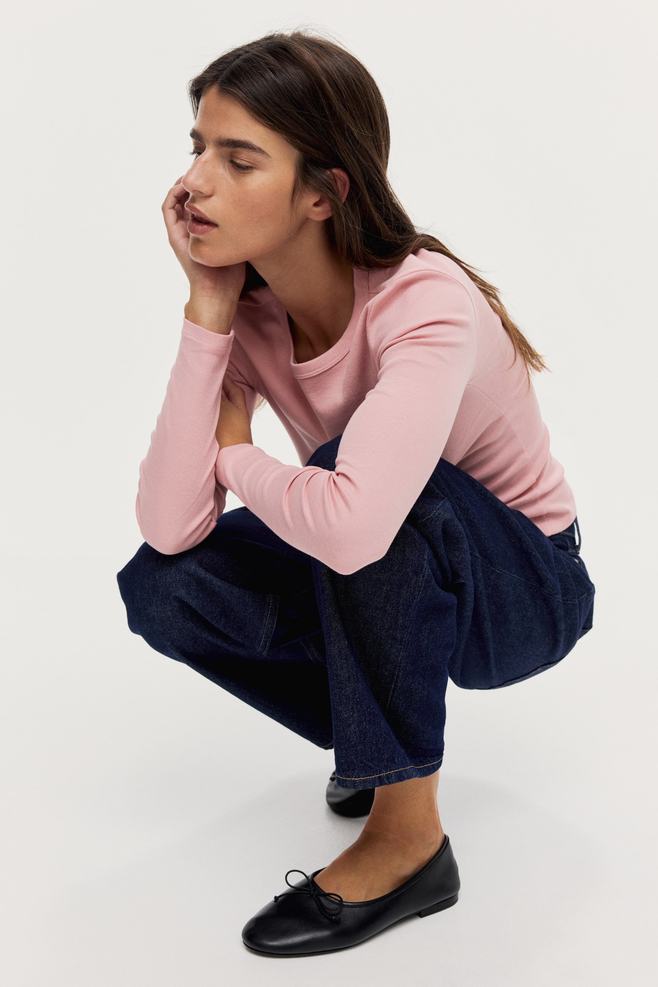 Visualizza immagine più grande: Maglia a maniche lunghe in jersey - Rosa chiaro - DONNA | H&M IT 2