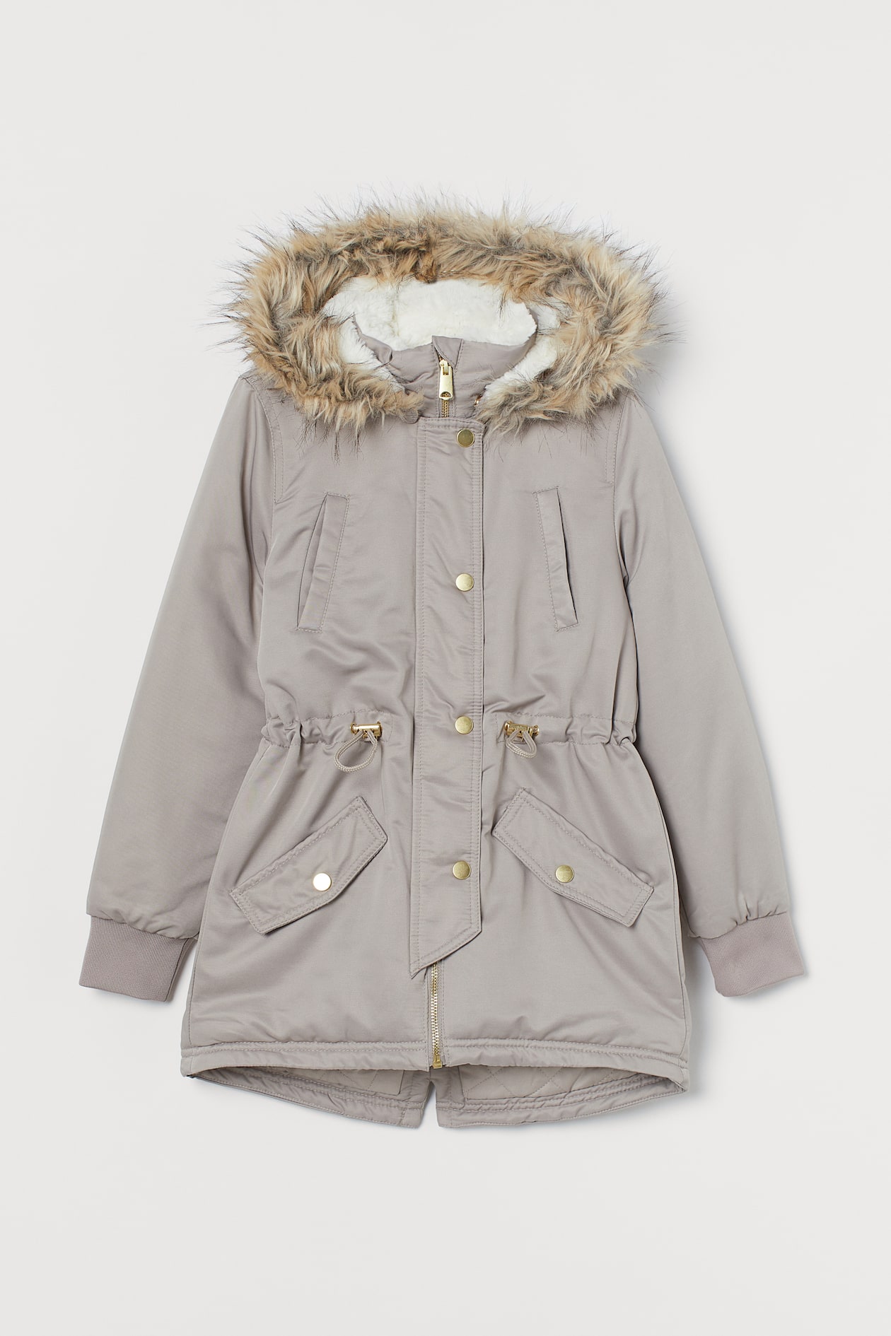 Padded Parka - Long sleeve - Light taupe - Kids | H&M US