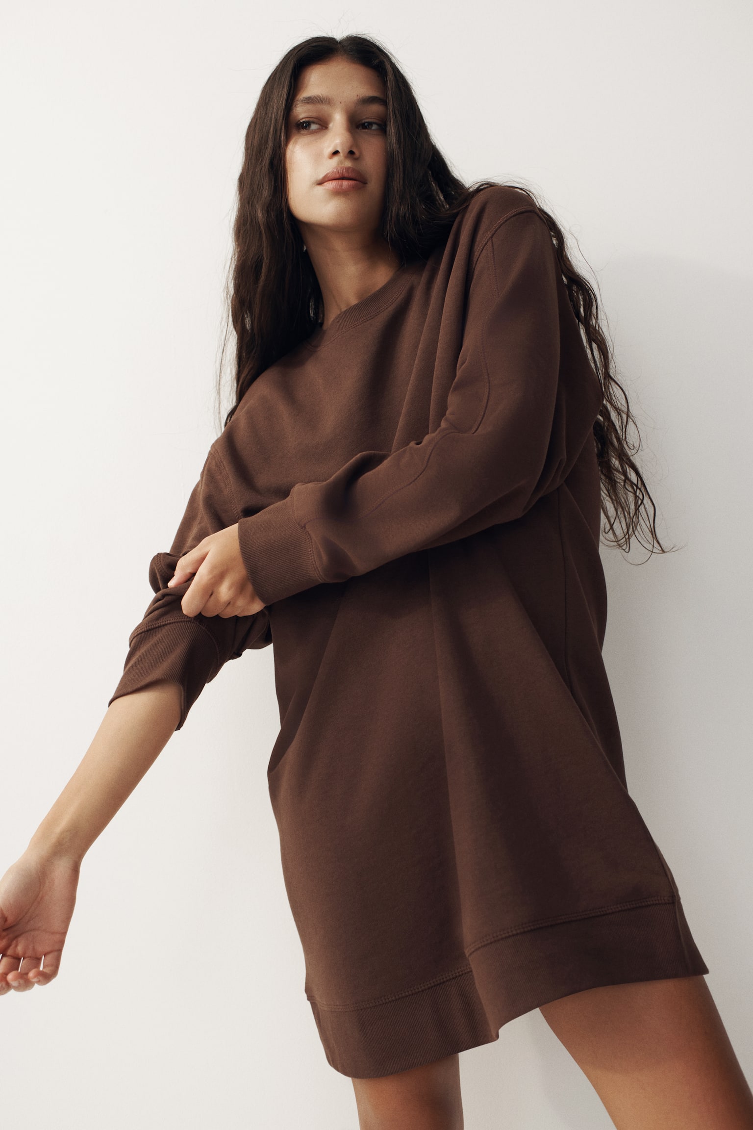 Sweatshirt dress - Brown/Pink/Navy blue/Light blue/Black - 4