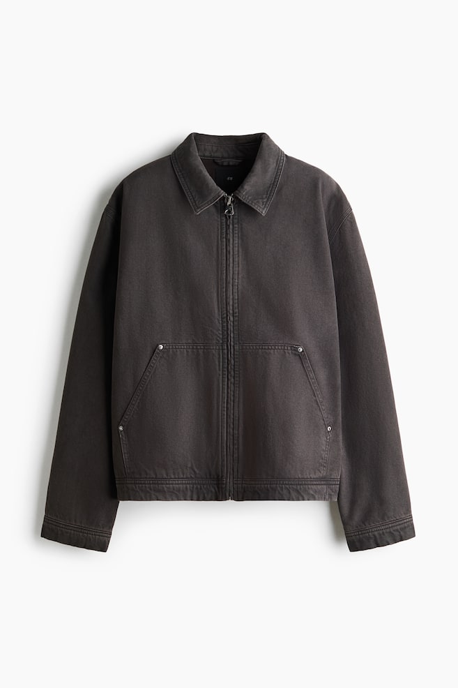 Denim workwear jacket - Dusty brown/Dark denim blue - 1