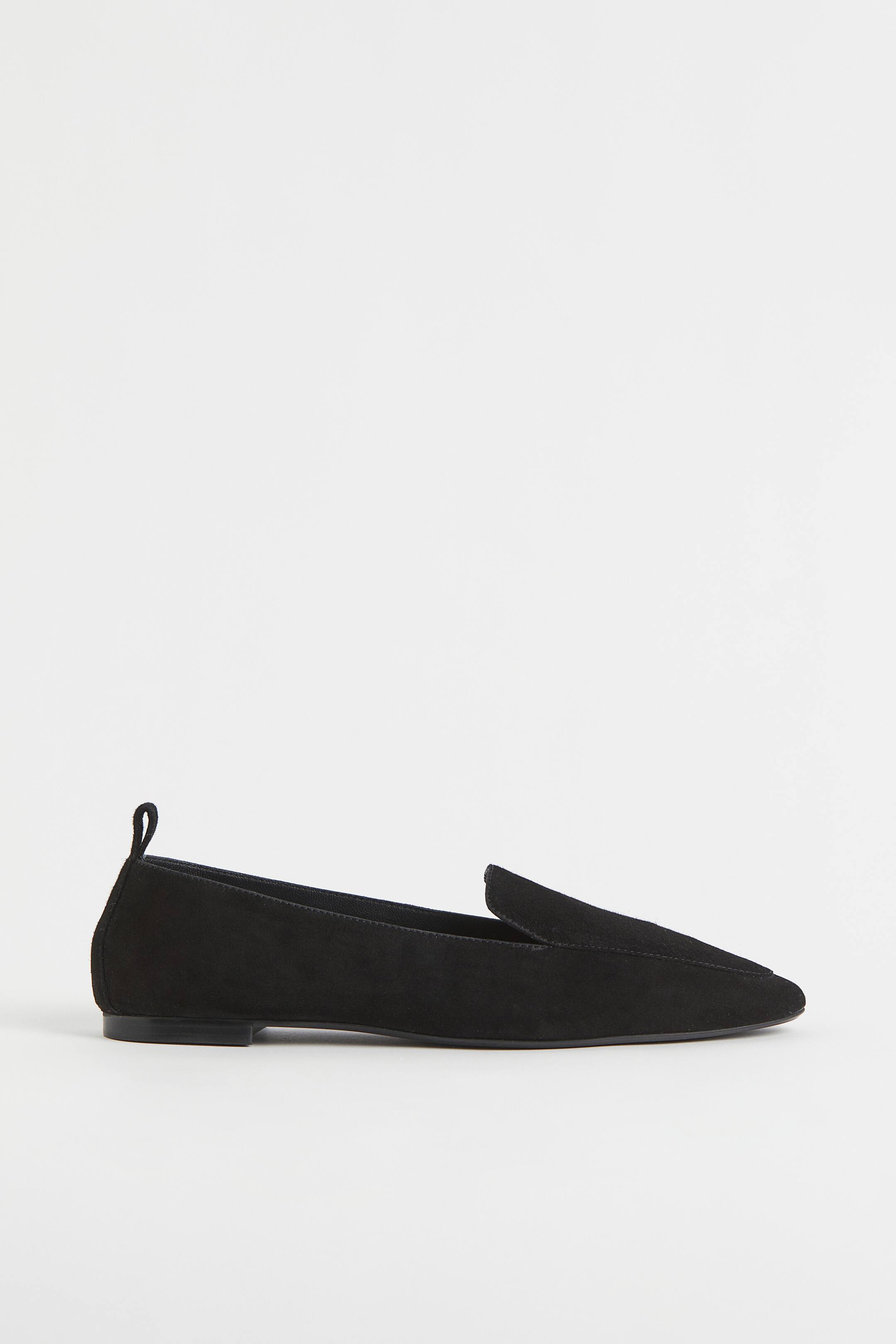 Suede loafers - Low heel - Black - Ladies | H&M GB