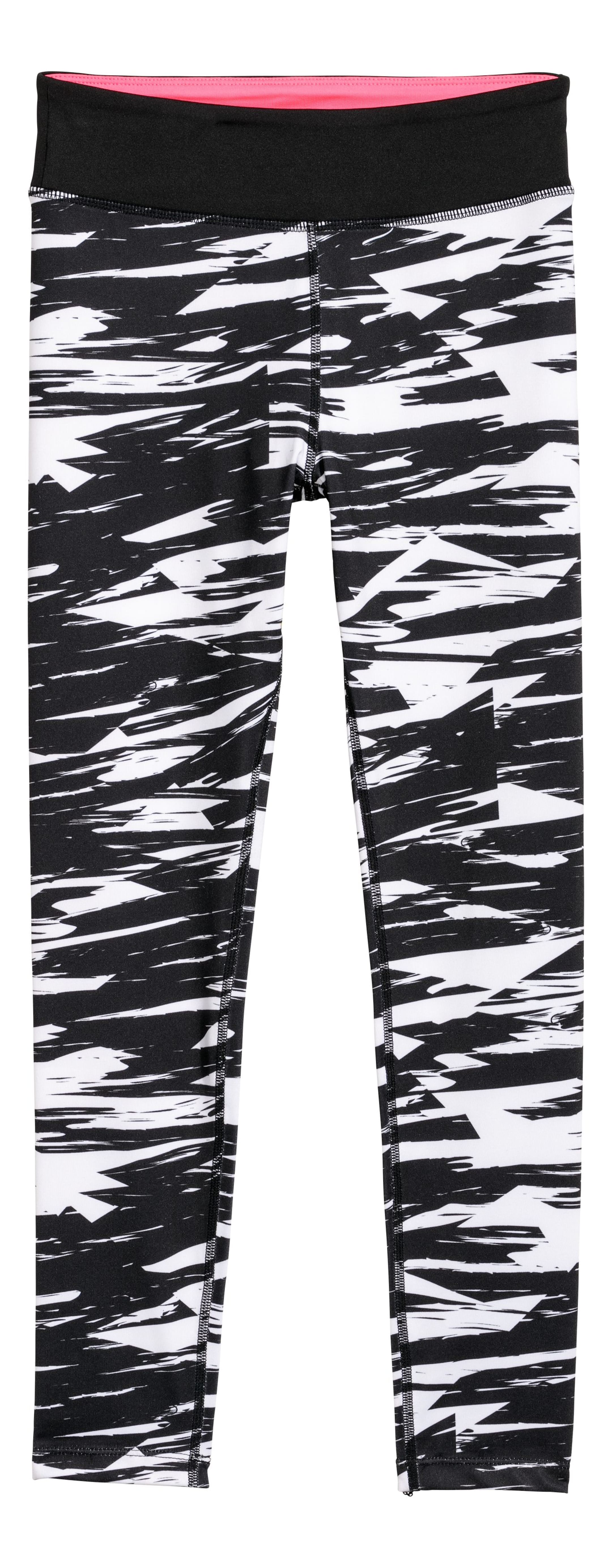View larger image: Collant sport - Black/white patterned - Kids | H&M CA 1