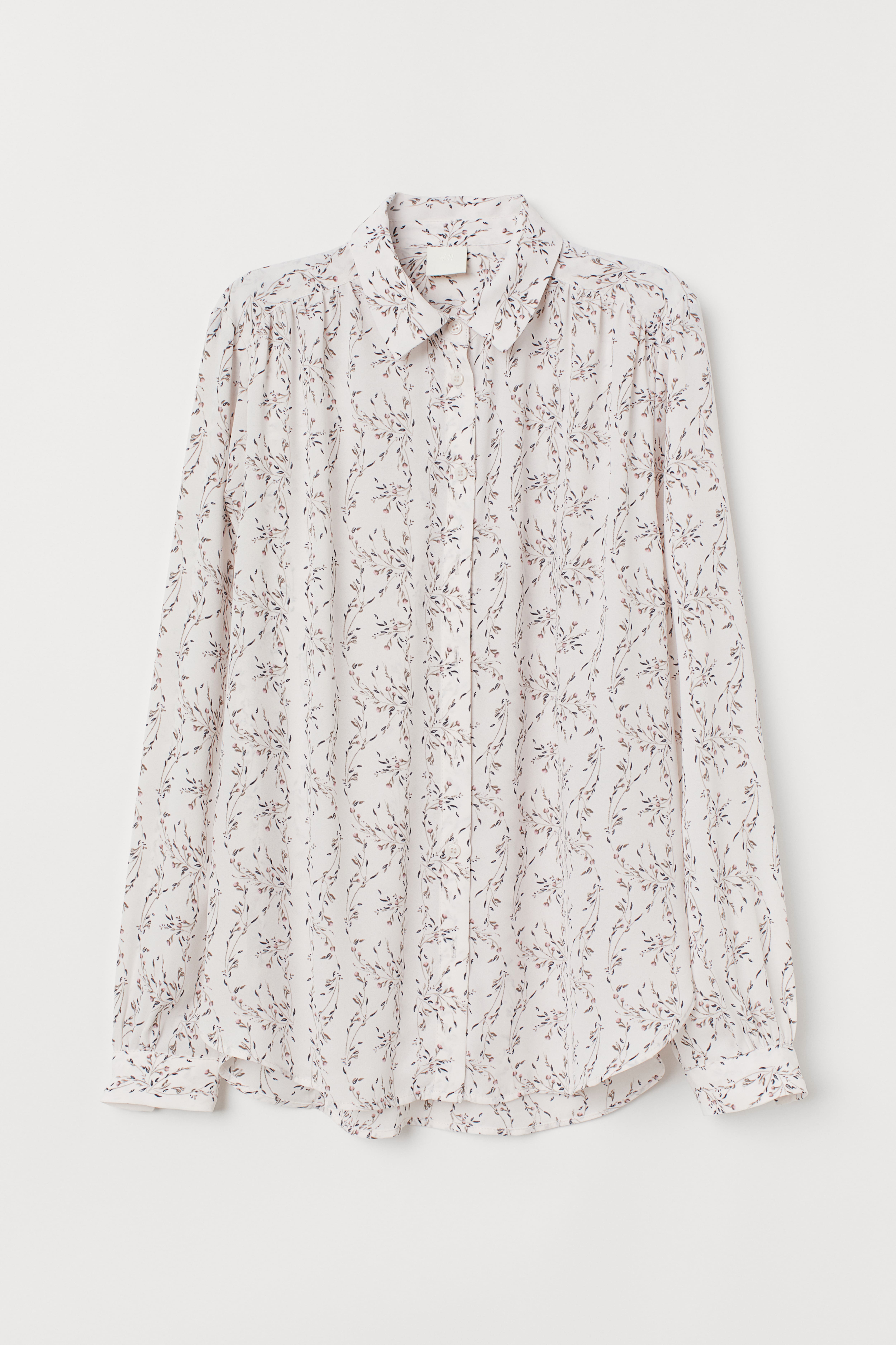 H&m white floral shirt best sale