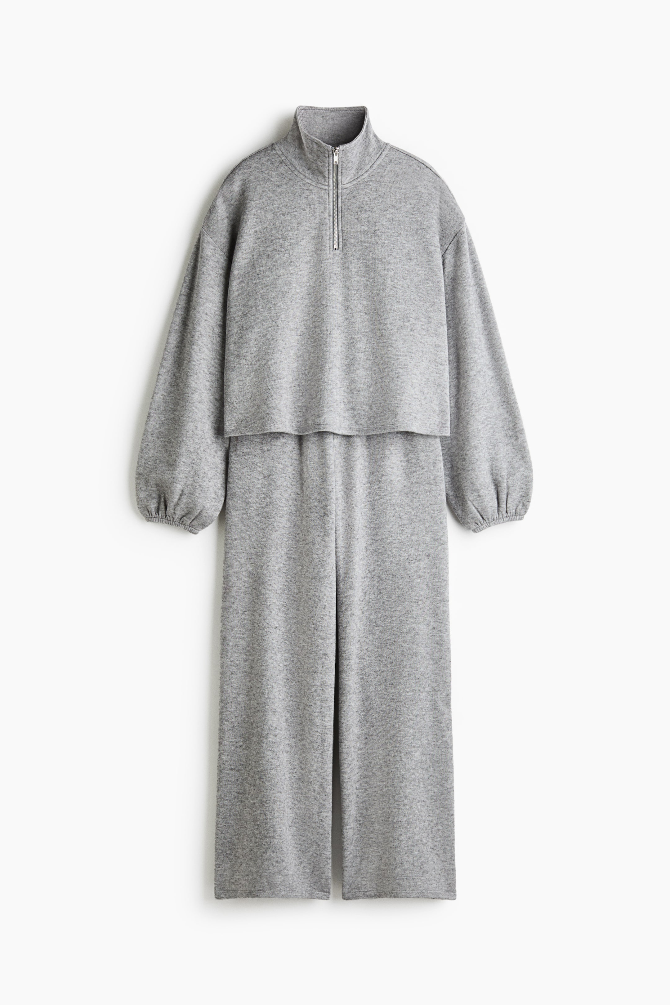 View larger image: 2-piece jersey set - Light grey marl - Ladies | H&M 1