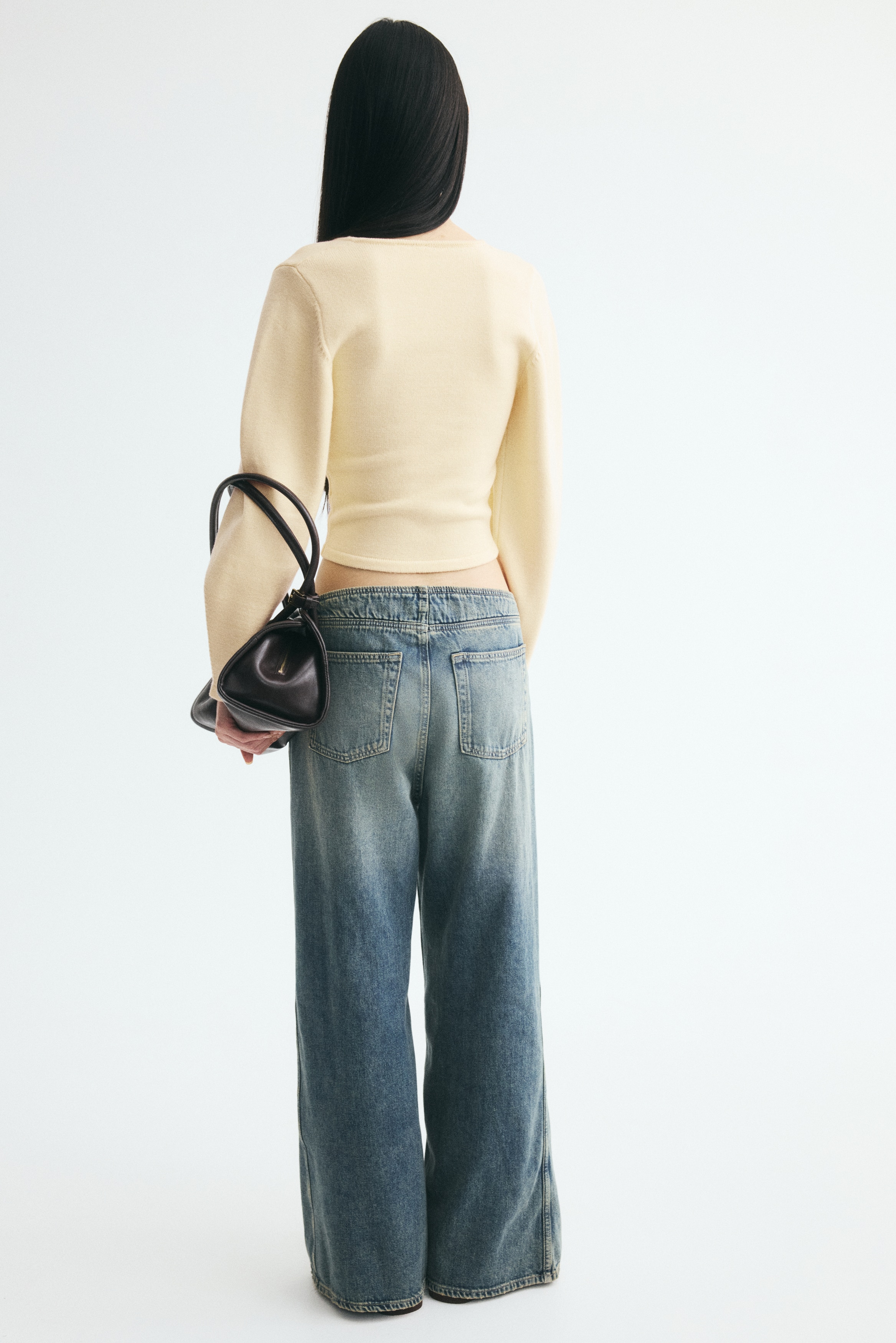 ❤️ htk.hmさま❤️ ファインニットVネックセーター - ライトイエロー - レディース | H&M JP
