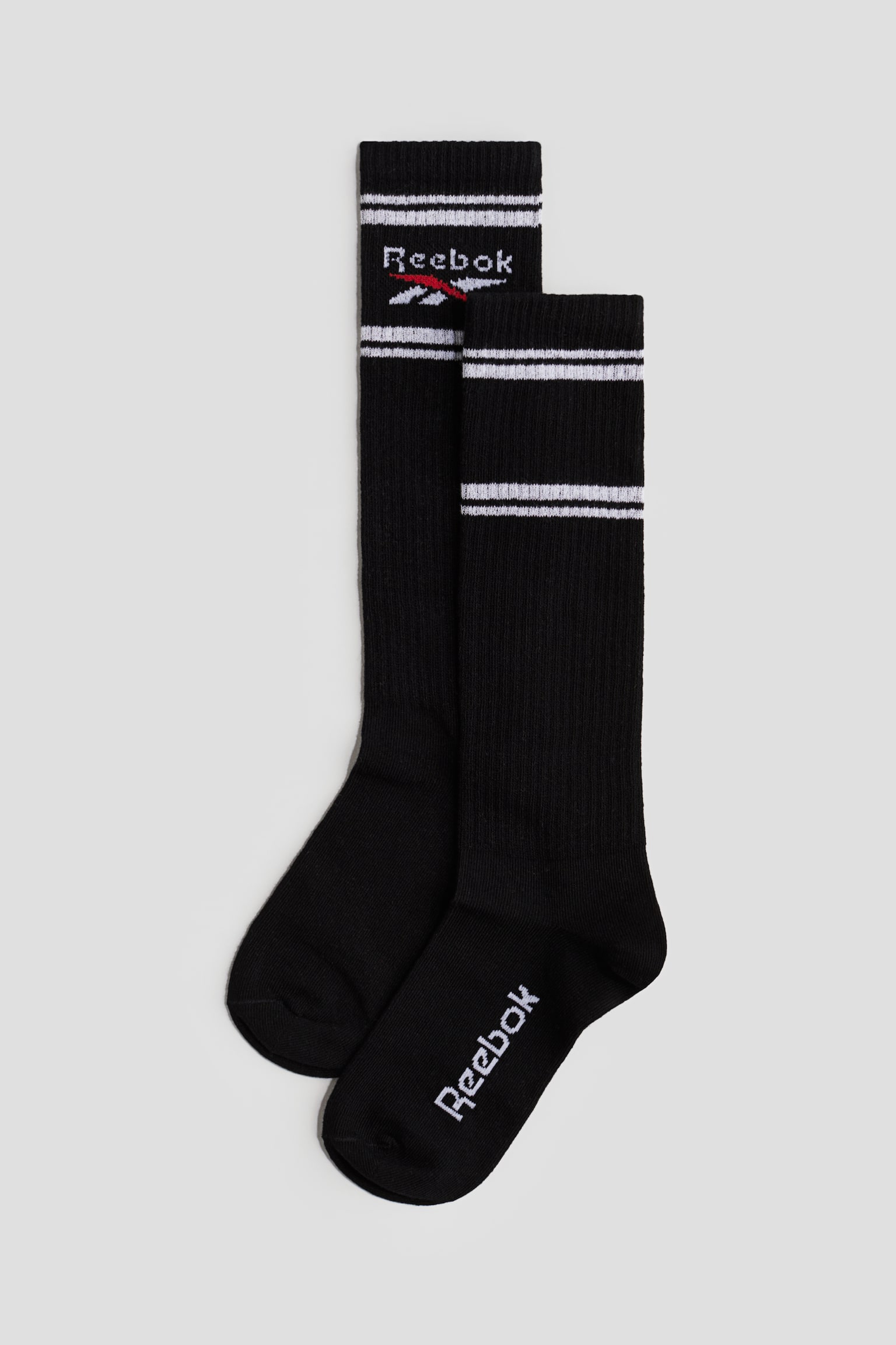 2-pack motif-detail knee socks - White/Reebok - 2