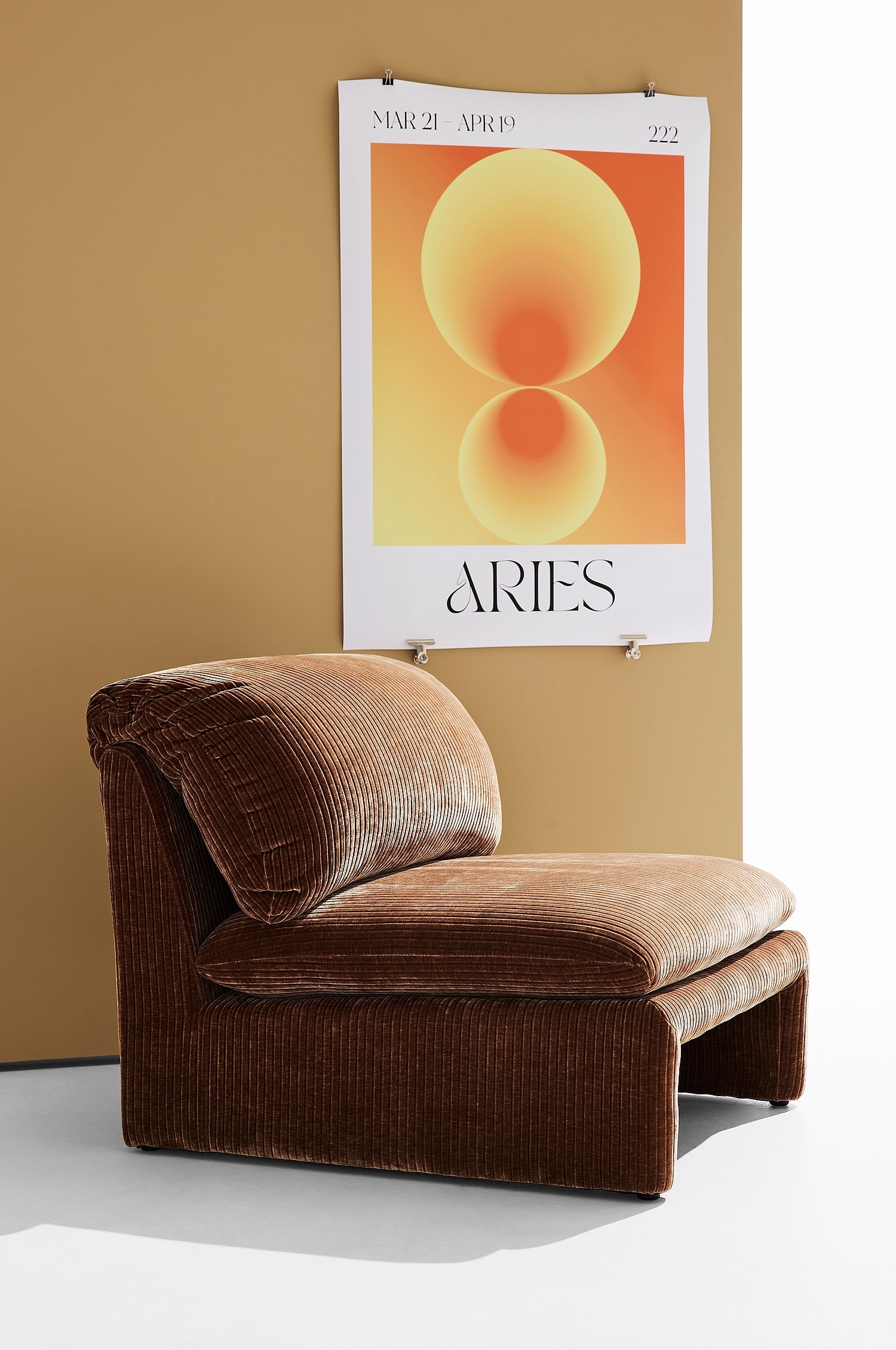 Arlo Lænestol - Mokkafarvet/Beige/Orange/Pink Fløjlsbukser