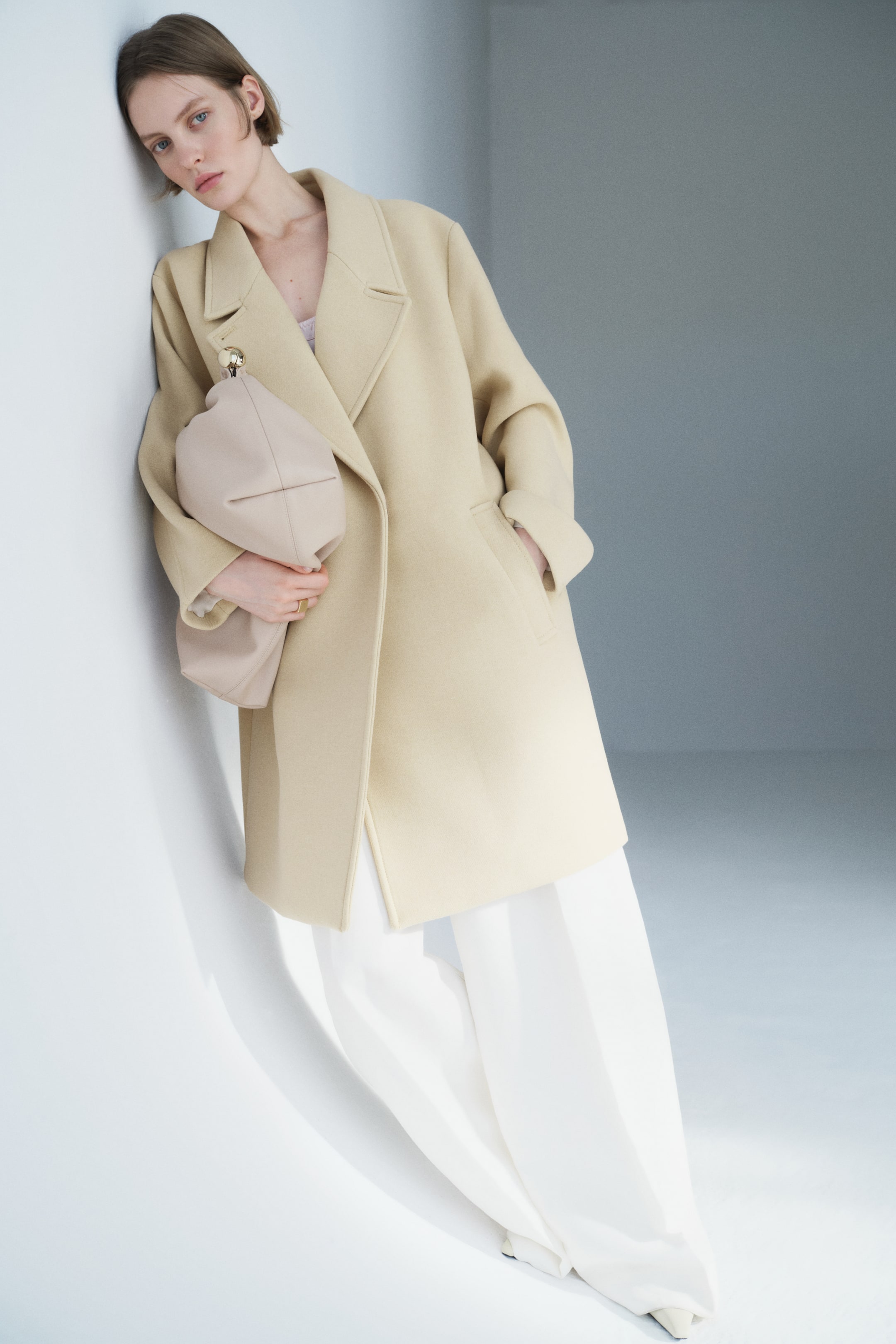 View larger image: Oversized wool-blend coat - Light yellow - Ladies | H&M 2