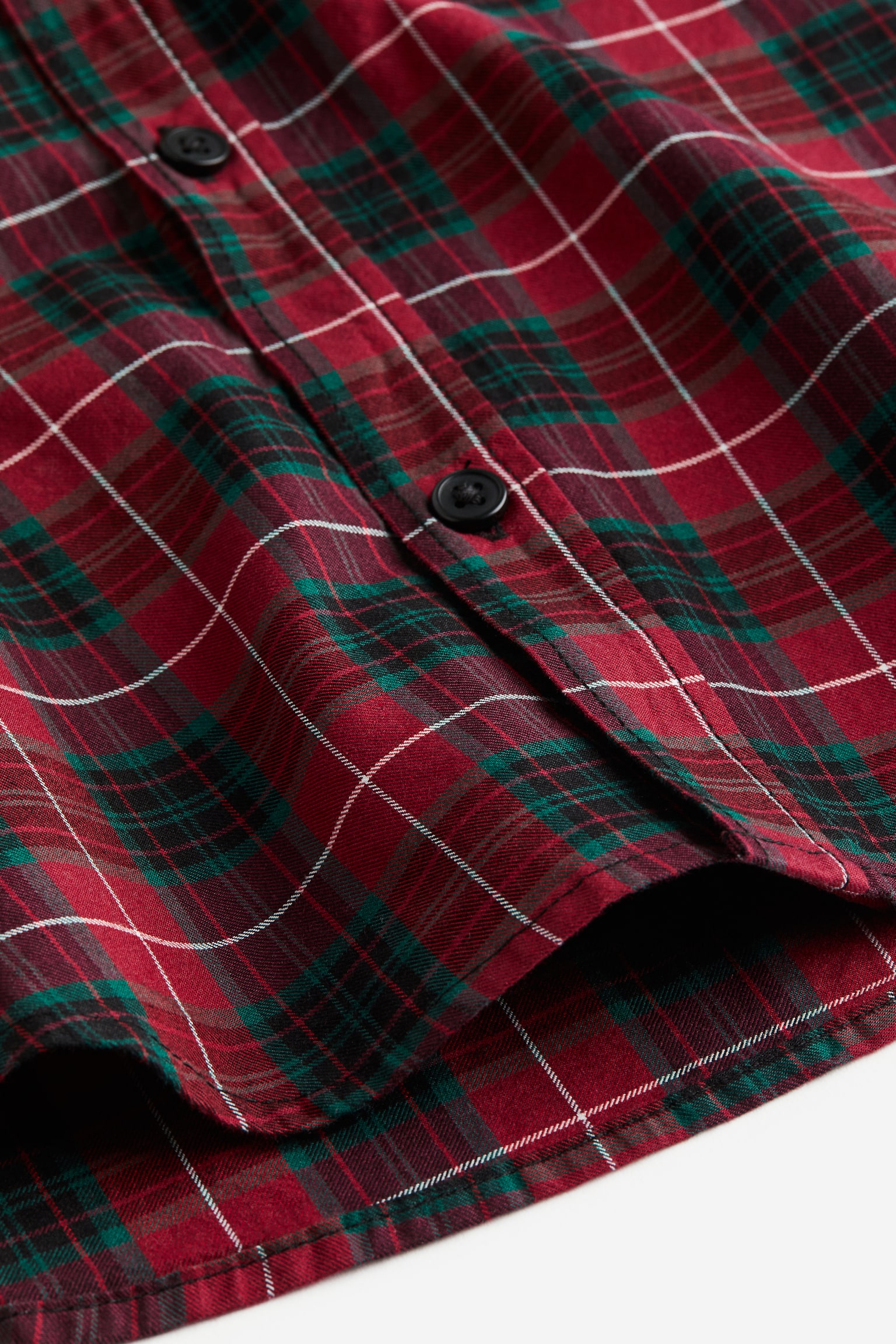 Áo sơ mi cotton - Màu đỏ/Kẻ ca rô - 2