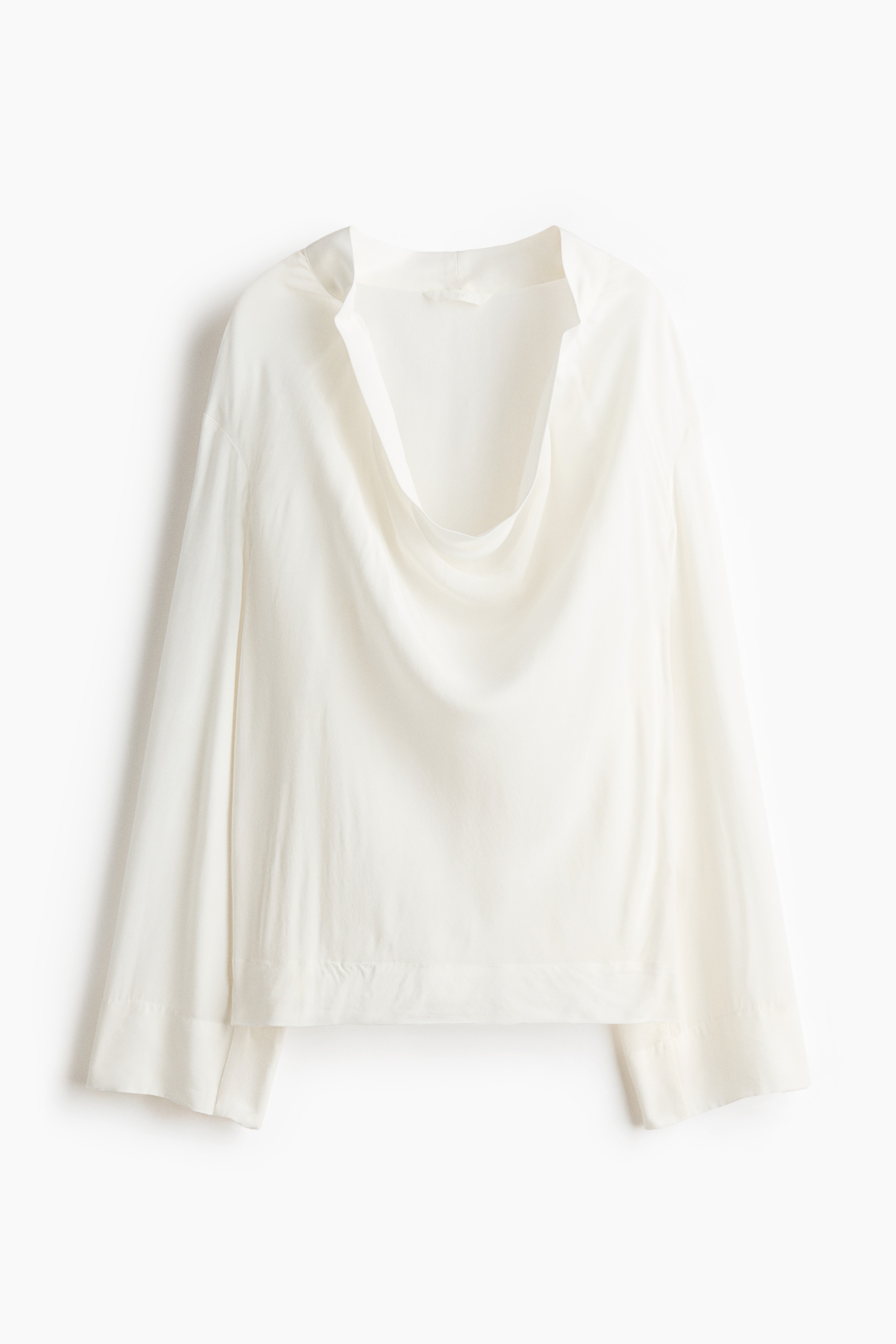 Cowl-neck blouse - White