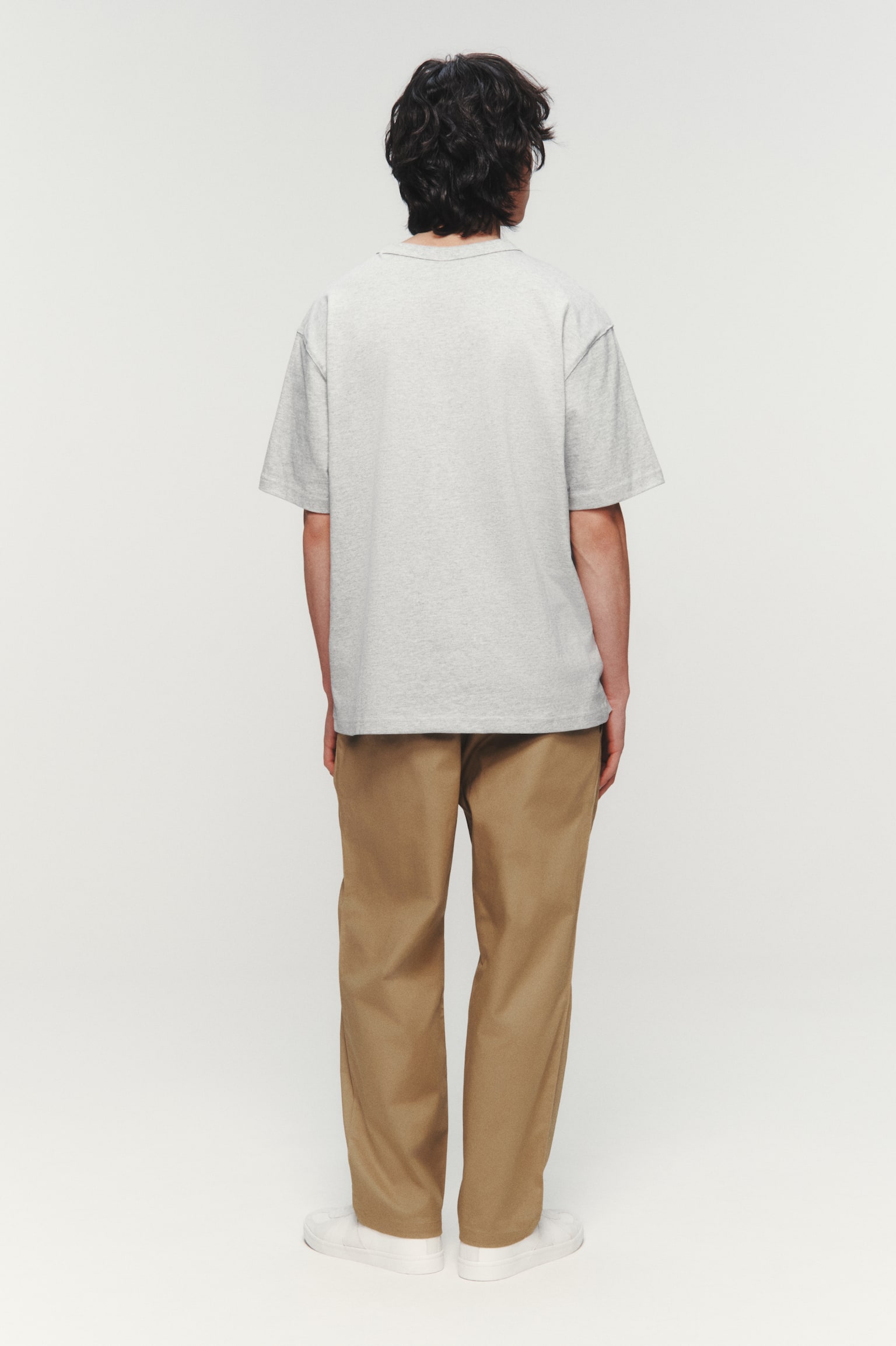 Loose-Fit Cotton Pants - Beige/Dark khaki green/Black - 5