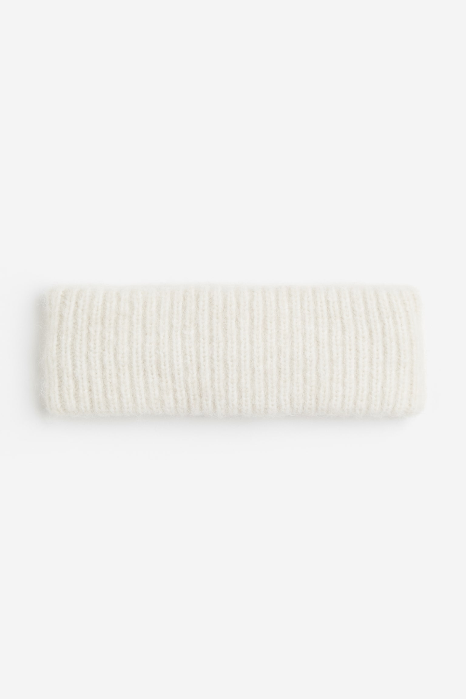 Rib Knit Headband - Cream/Dark green/Light purple - 1