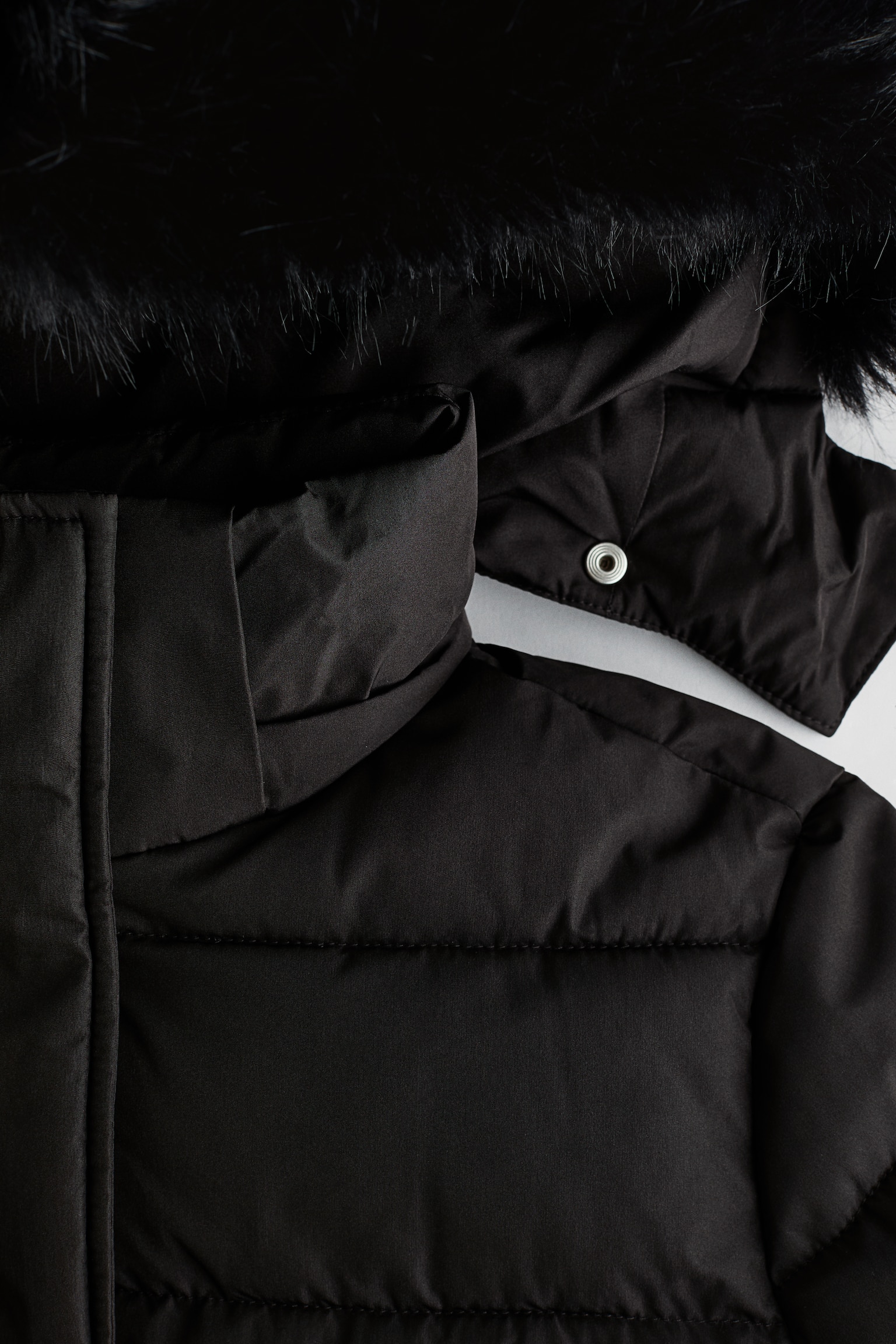 Детская куртка H&M Hooded Puffer, цвет: Чёрный — фото 2