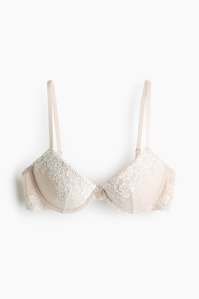 Lace push-up bra - Light beige/White/Powder pink/Cream/Black/Cream/Light blue/Cream/Dark brown/Old rose/Light brown/Cream/Burgundy/Cream/Dark blue/White/Light pink - 1