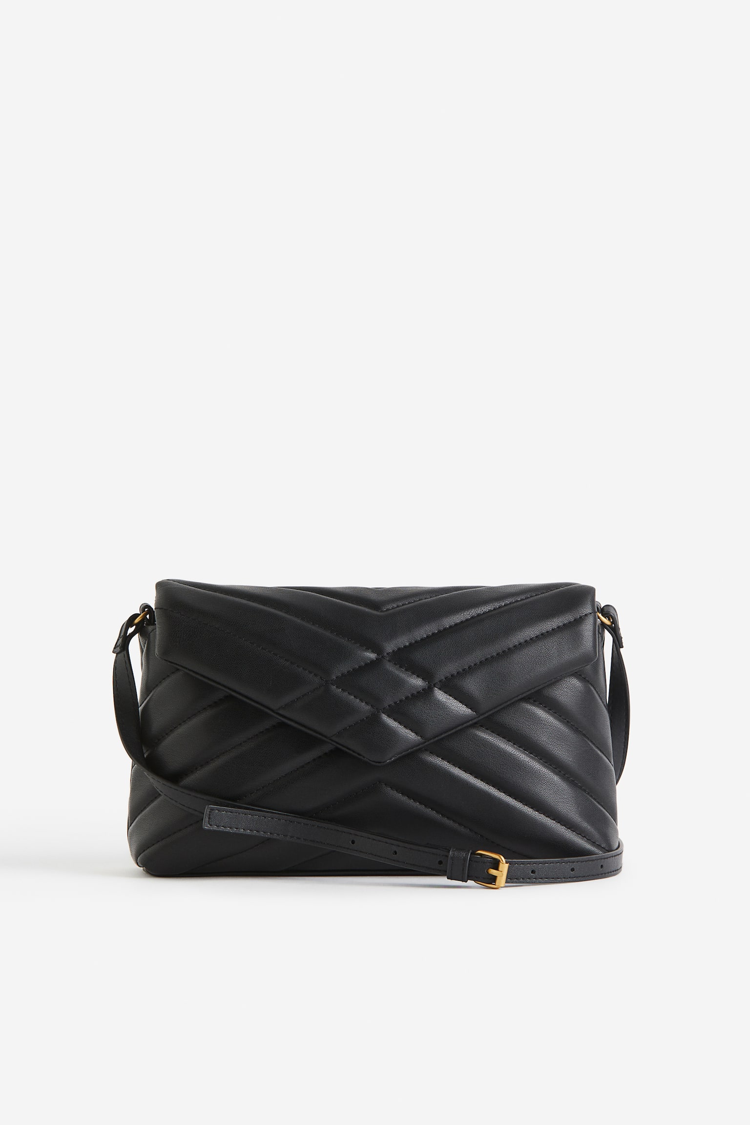 Quilted Shoulder Bag - Black - 1