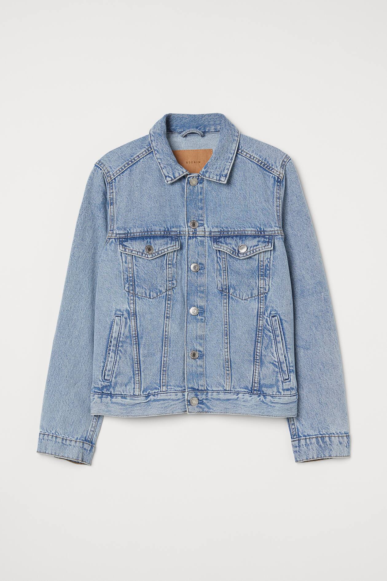 Denim Jacket - Long sleeve - Regular length - Light denim blue - Ladies ...