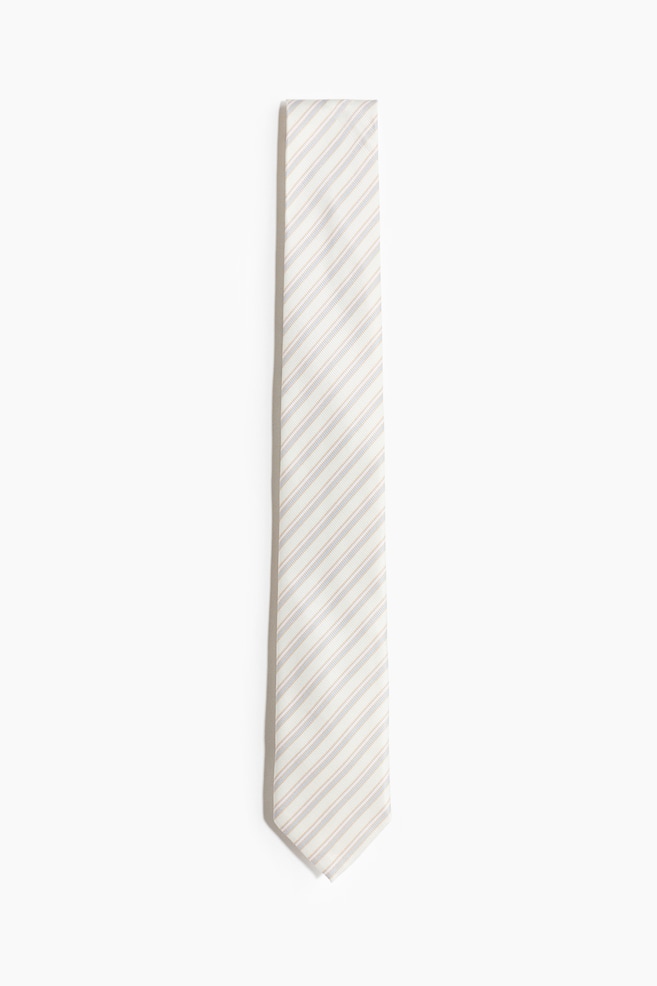 Patterned Tie - Cream/striped/Khaki green/floral/Black/striped - 1