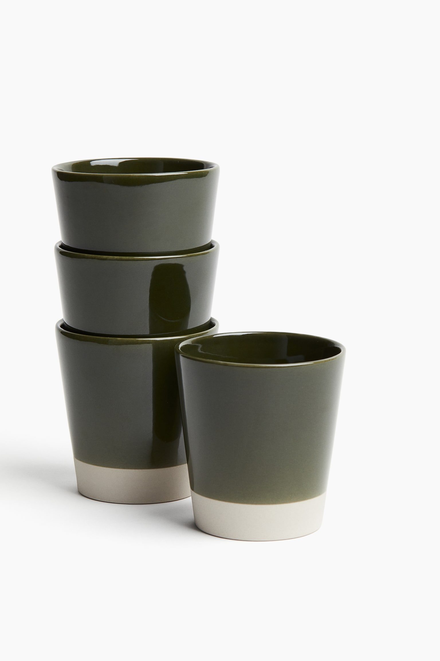 Tasse en grès cérame - Vert foncé/Gris clair/Beige foncé/Noir/Rouge/Rose ancien clair/Bleu - 3