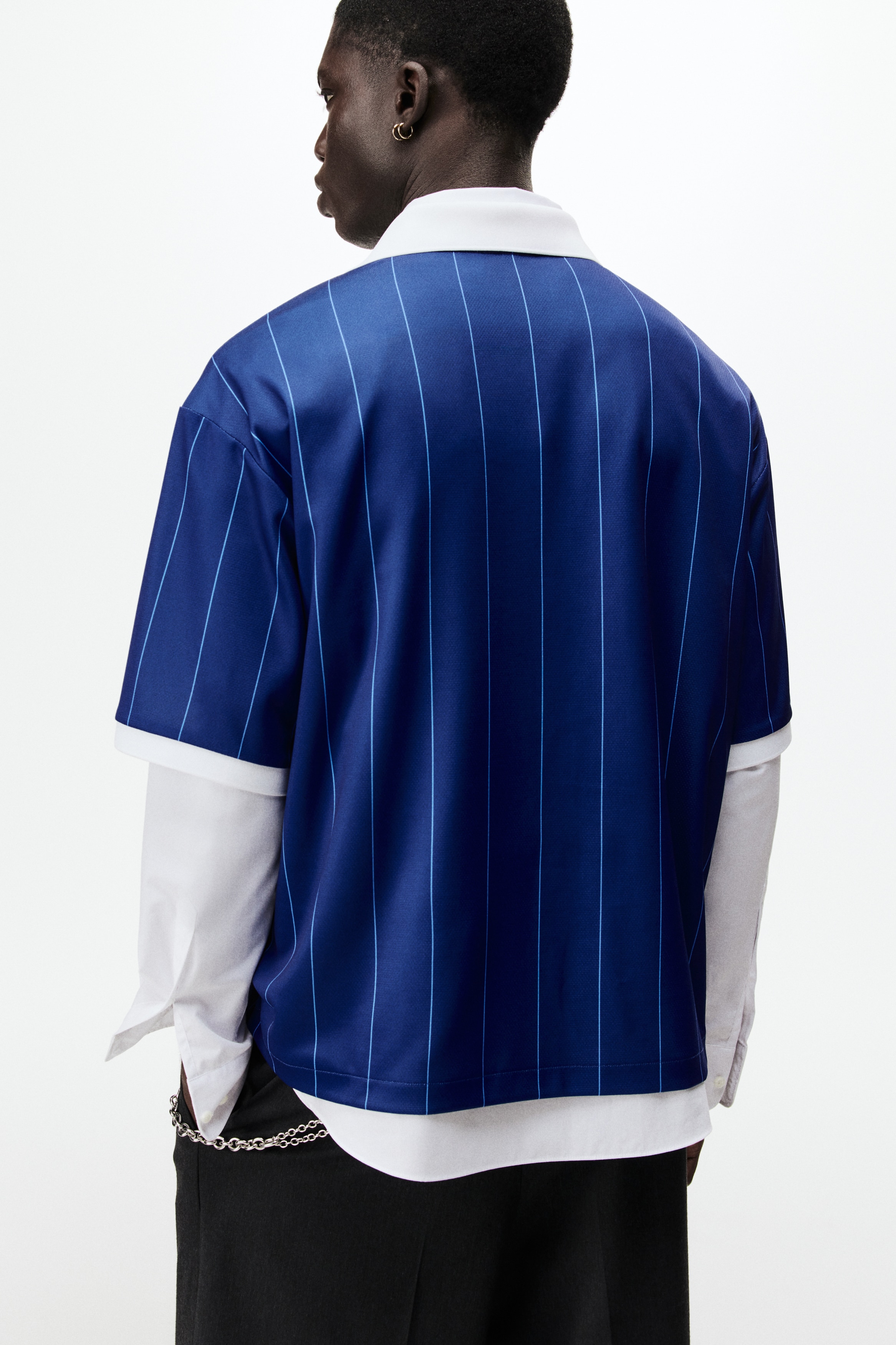 ルーズフィット サッカーシャツ - ブルー／Lotto - Men | H&M JP