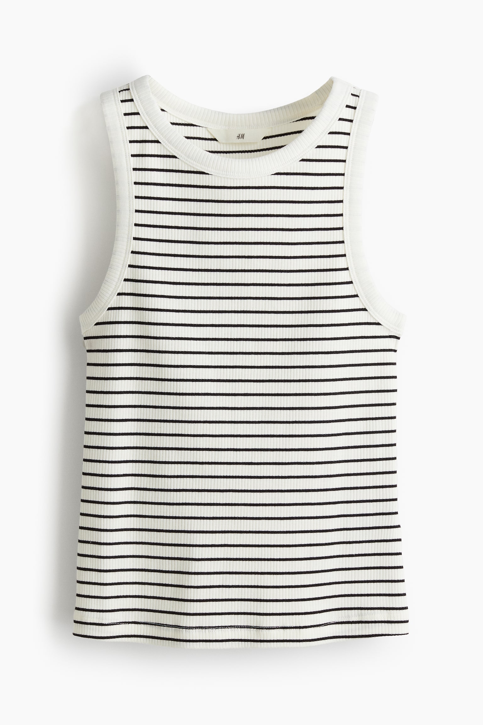 Rib Tank - White/Stripe/Olive green/White/Stripe/Light beige marle/Bright blue - 2