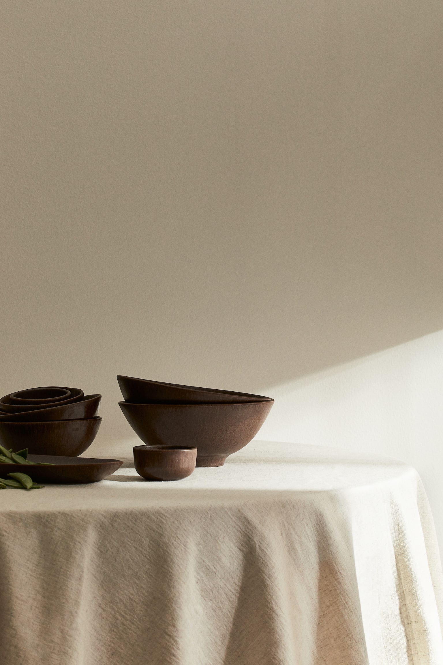 Mini stoneware bowl - Dark brown/Yellow - 2