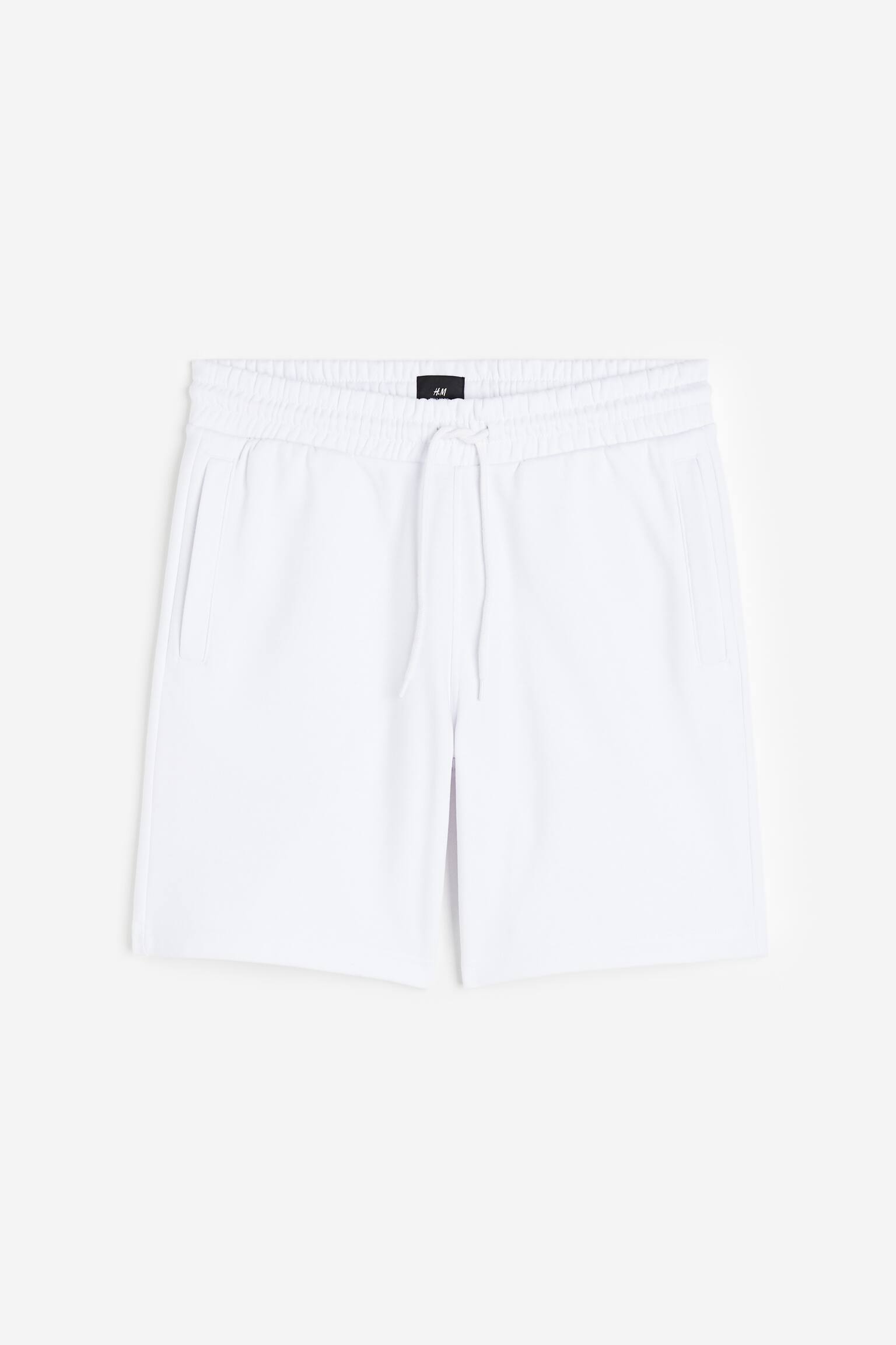 Quần short nỉ Regular Fit - Màu trắng - 1