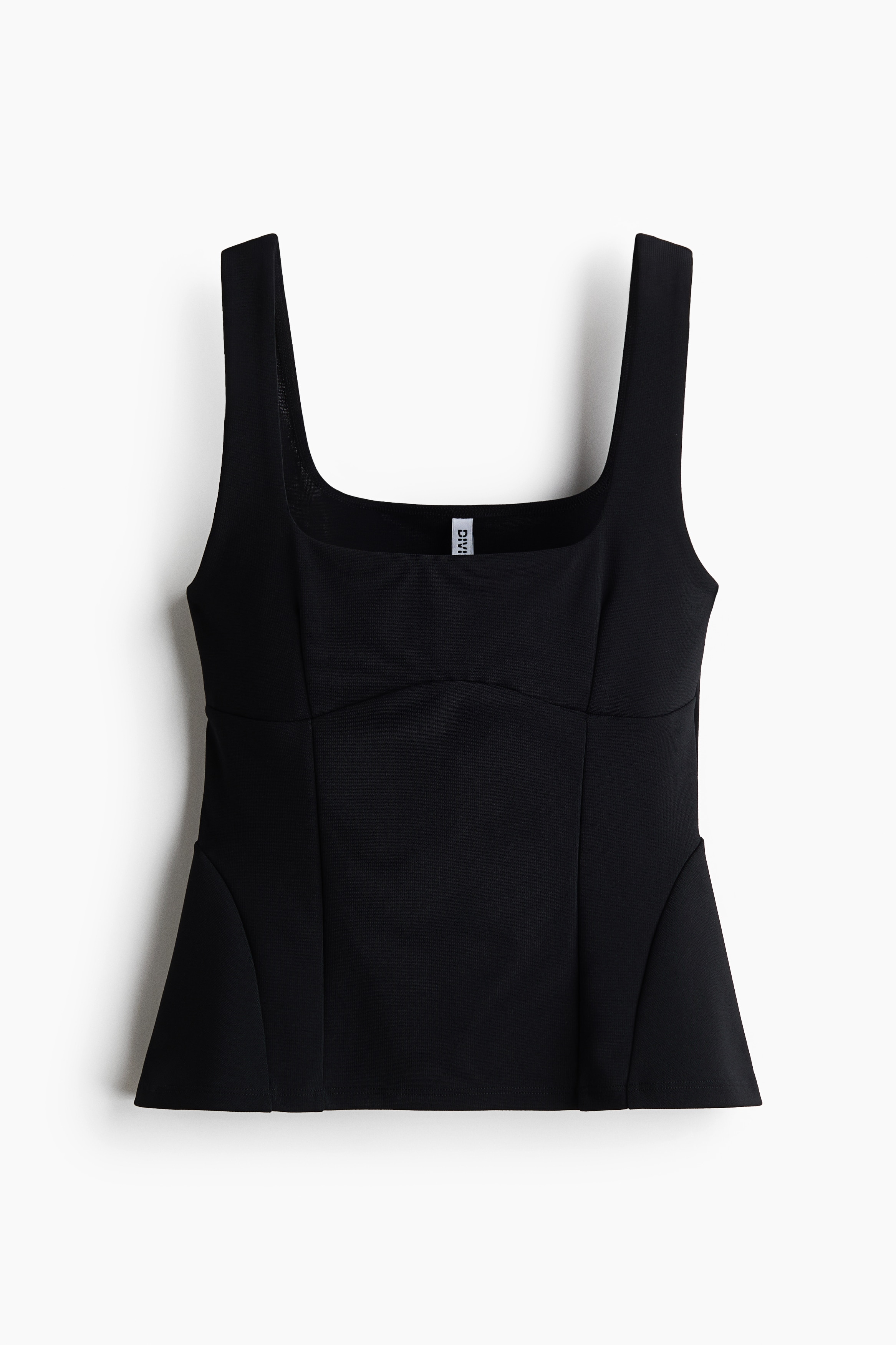 Square-Neck Peplum Top