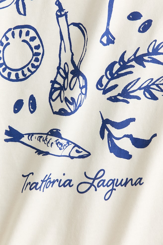 Printed T-Shirt-White/Trattoria Laguna - 3