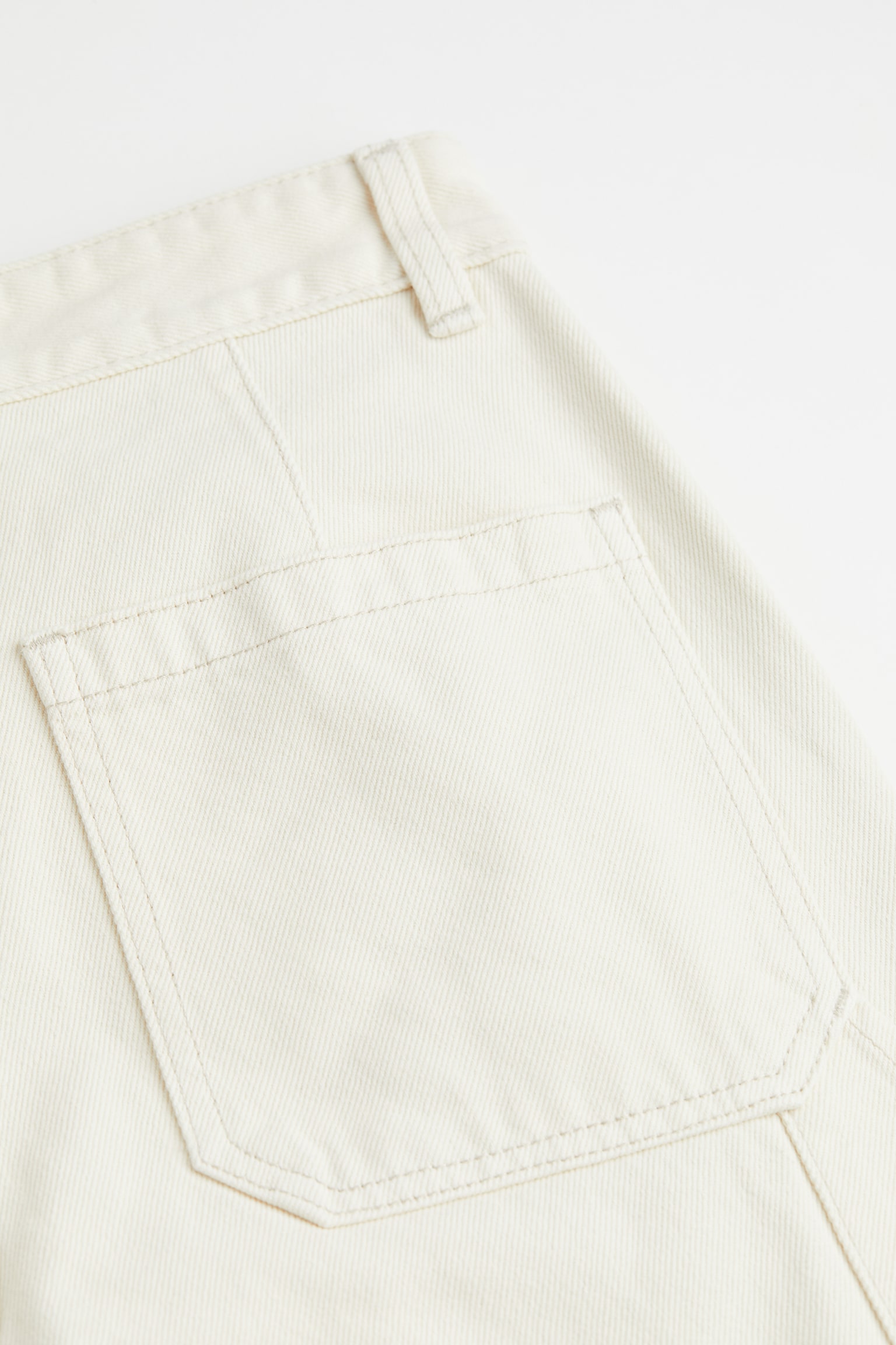 Wide cargo trousers - Natural white/Denim blue - 2