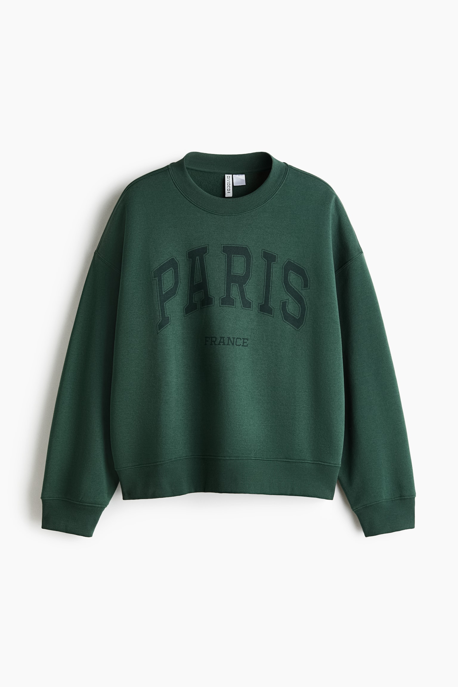 Print-motif sweatshirt - Green/Paris/Navy blue/Dark brown/Light grey marl - 1
