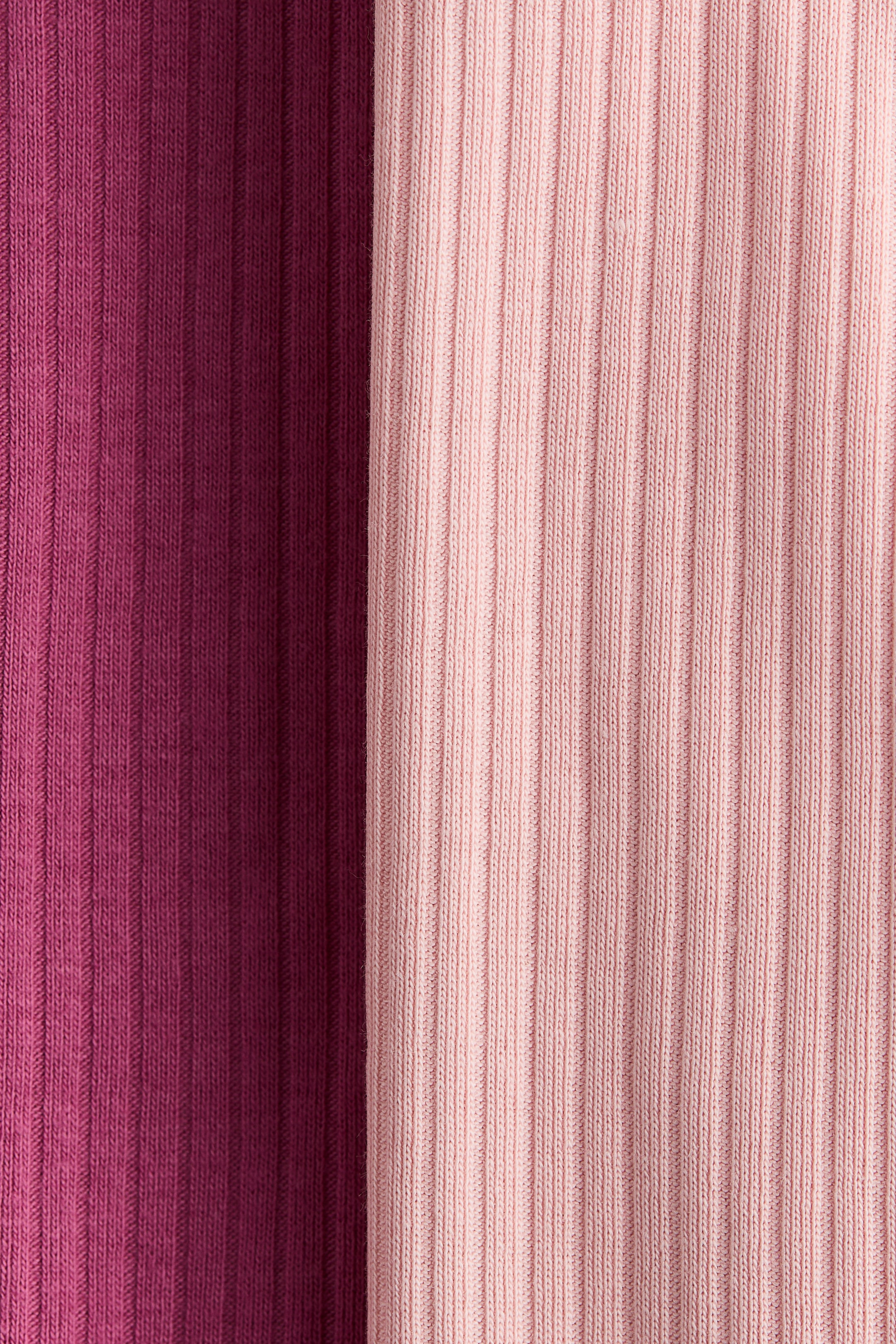 Lot de 2 leggings en coton côtelé