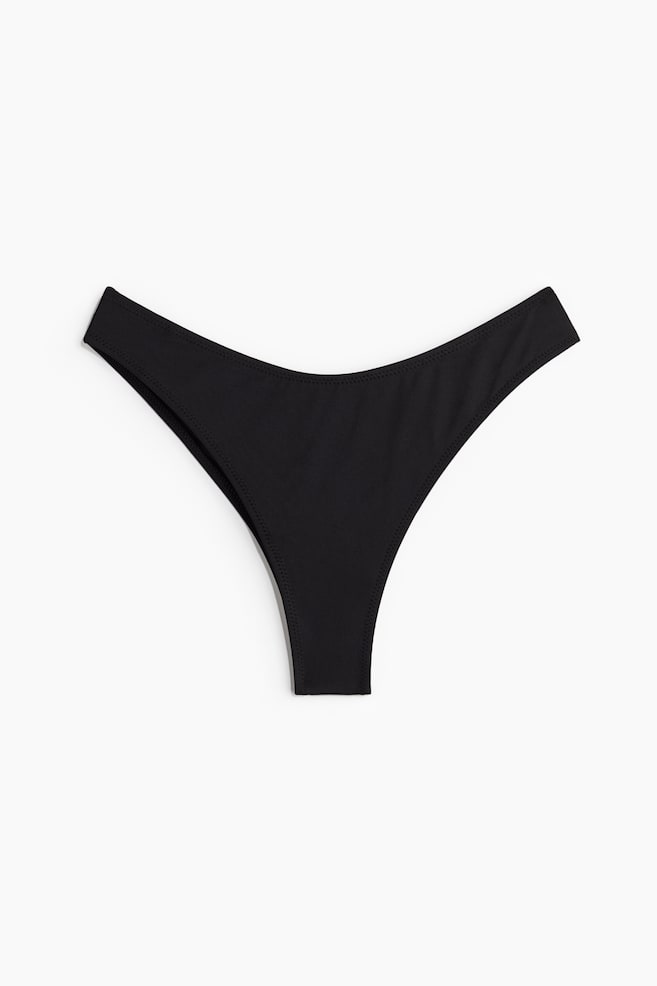 Brazilian bikini bottoms - Black/Greige/Dark green - 1