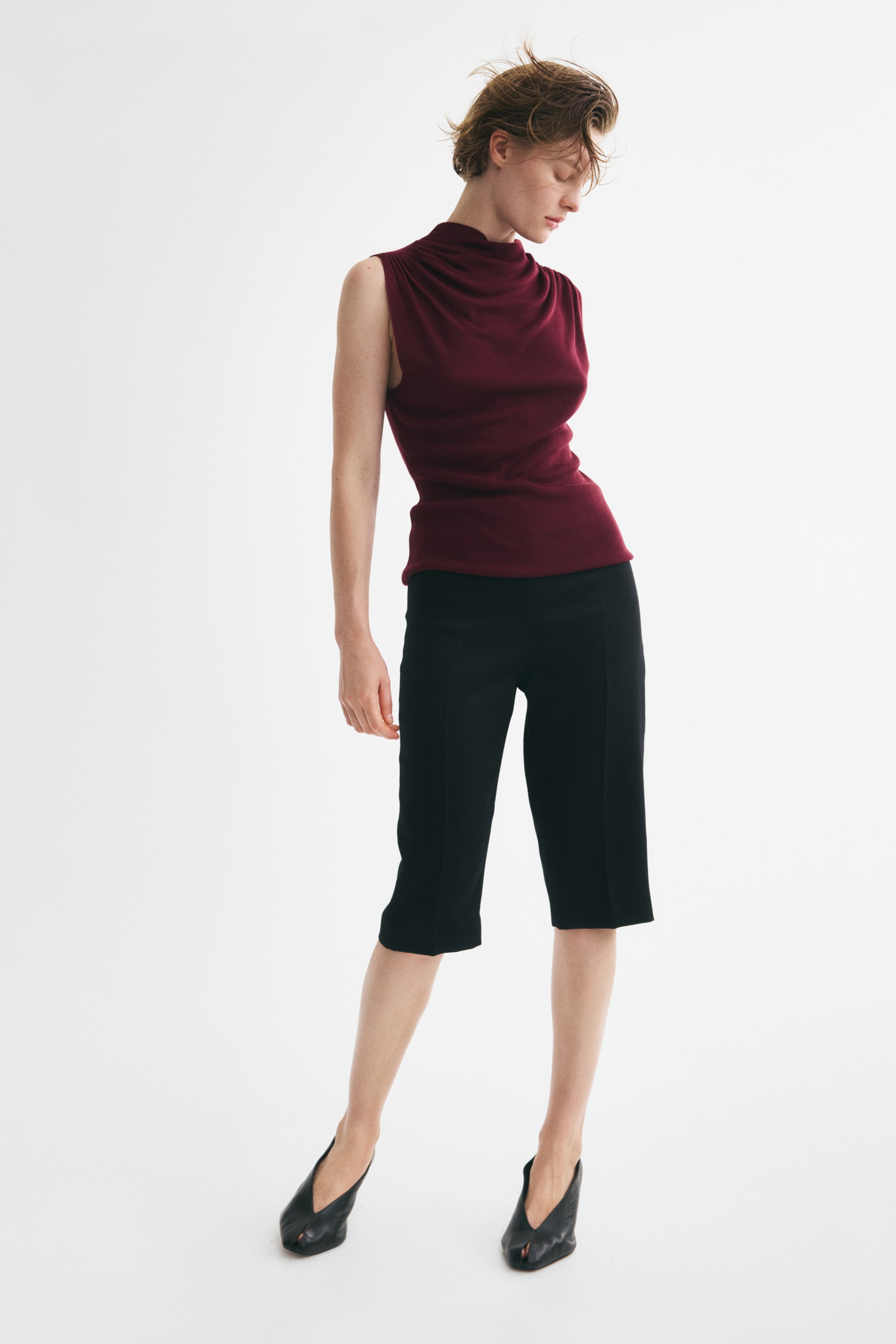Draped Knit Top
