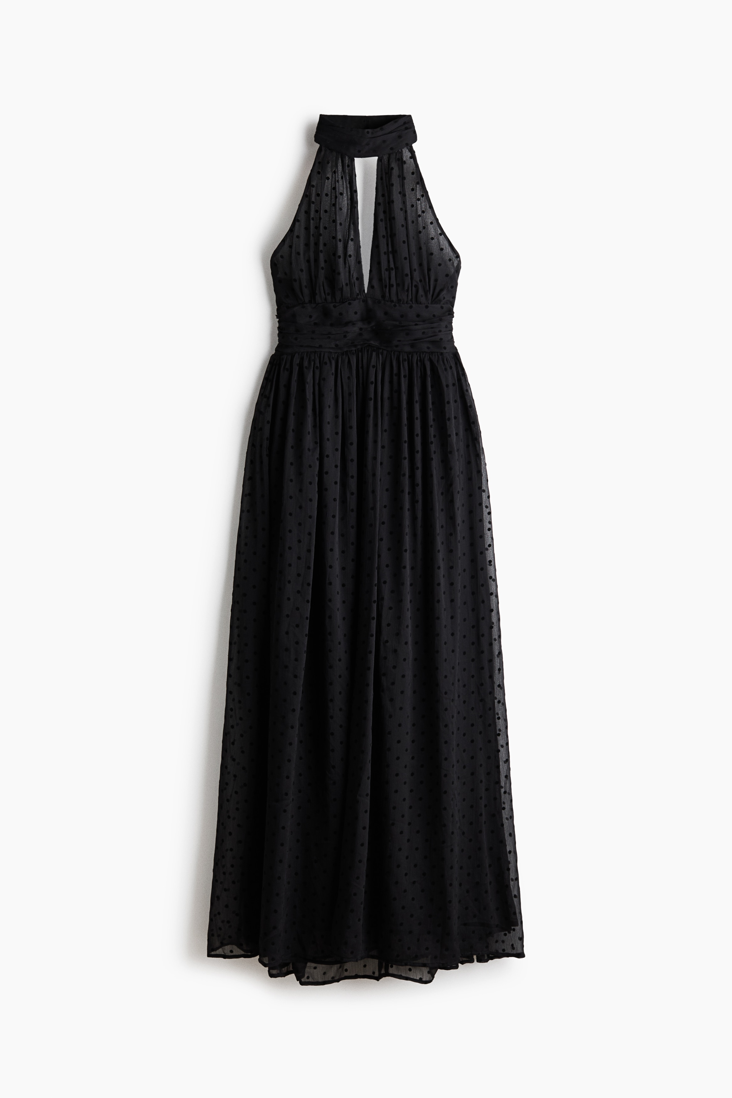 Tie-detail halterneck dress