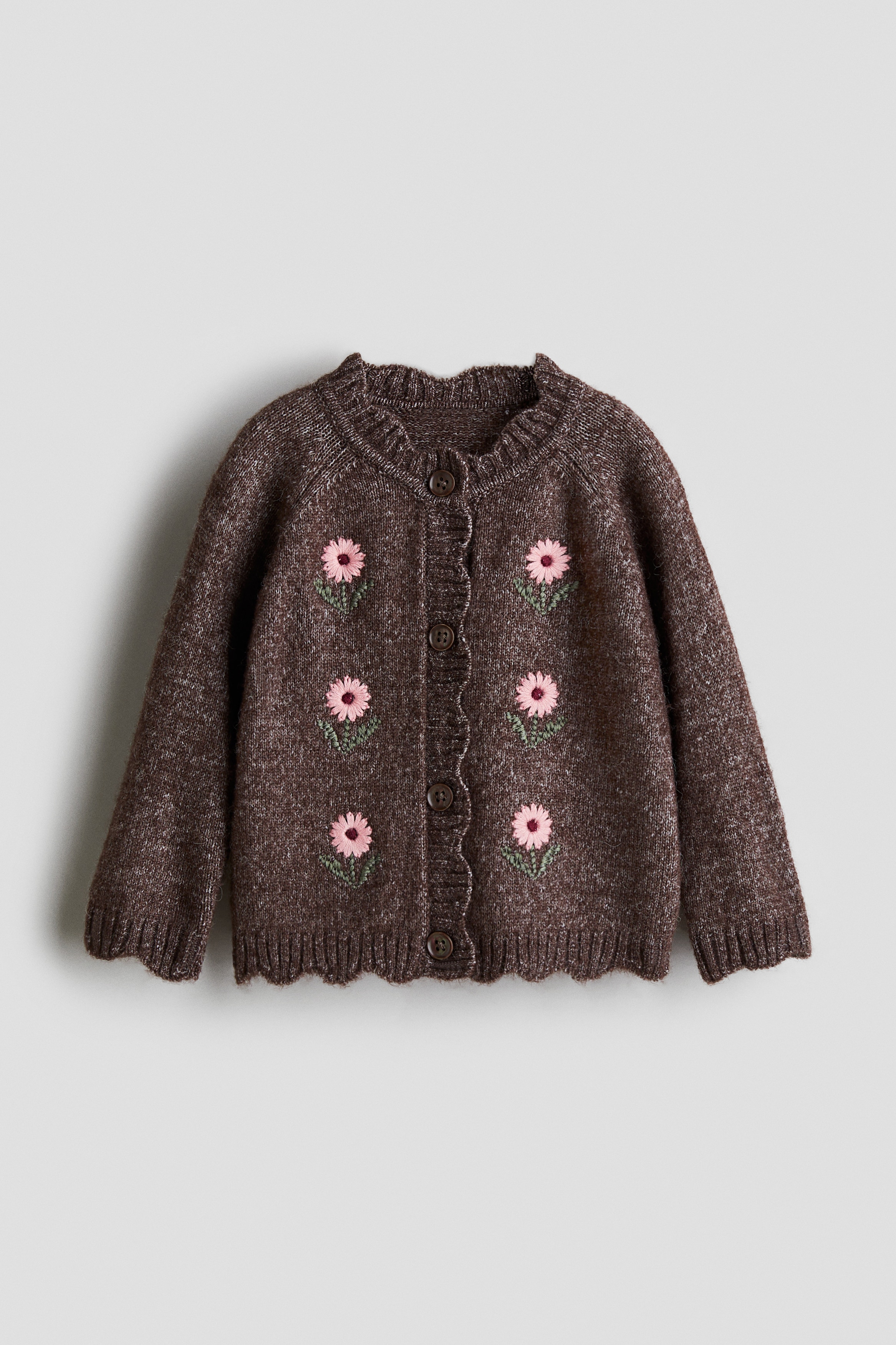 トップス Very berries cardigan Embroidery-Detail Cardigan - White/berries - Kids | H&M US