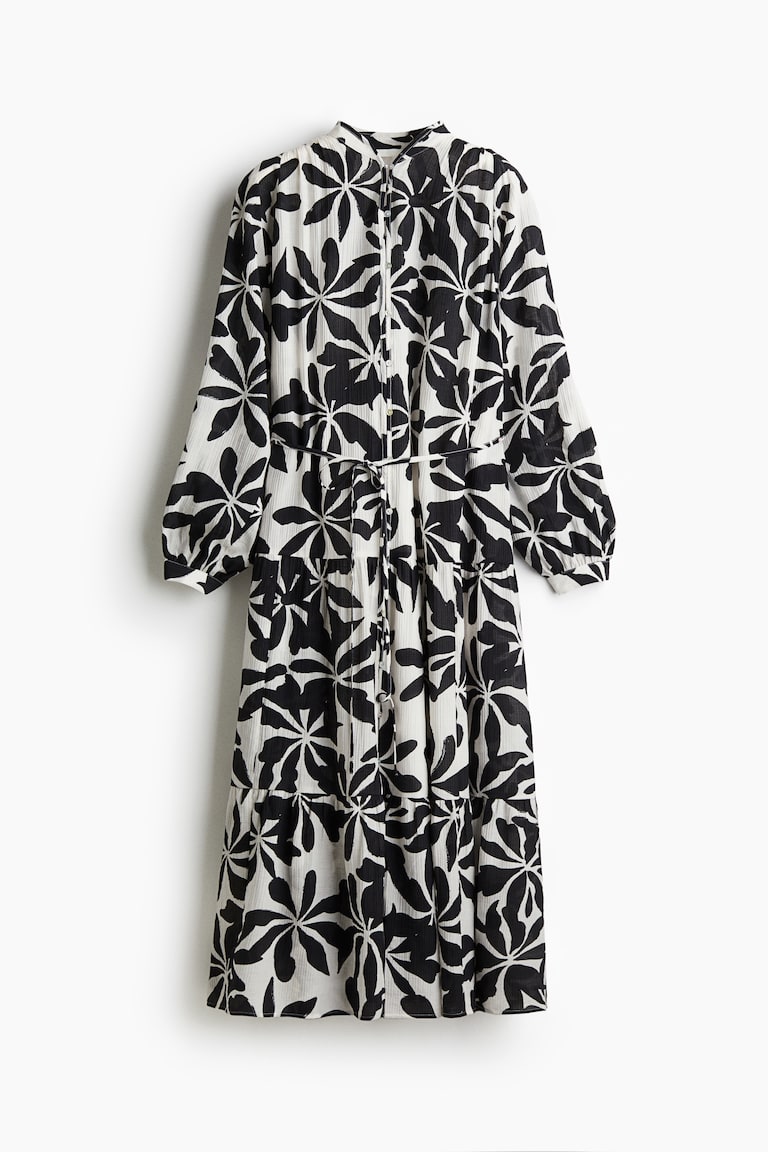 black silver mini dress Orchid Appliqué Mini Dress - Black/Silver 6 main image 0