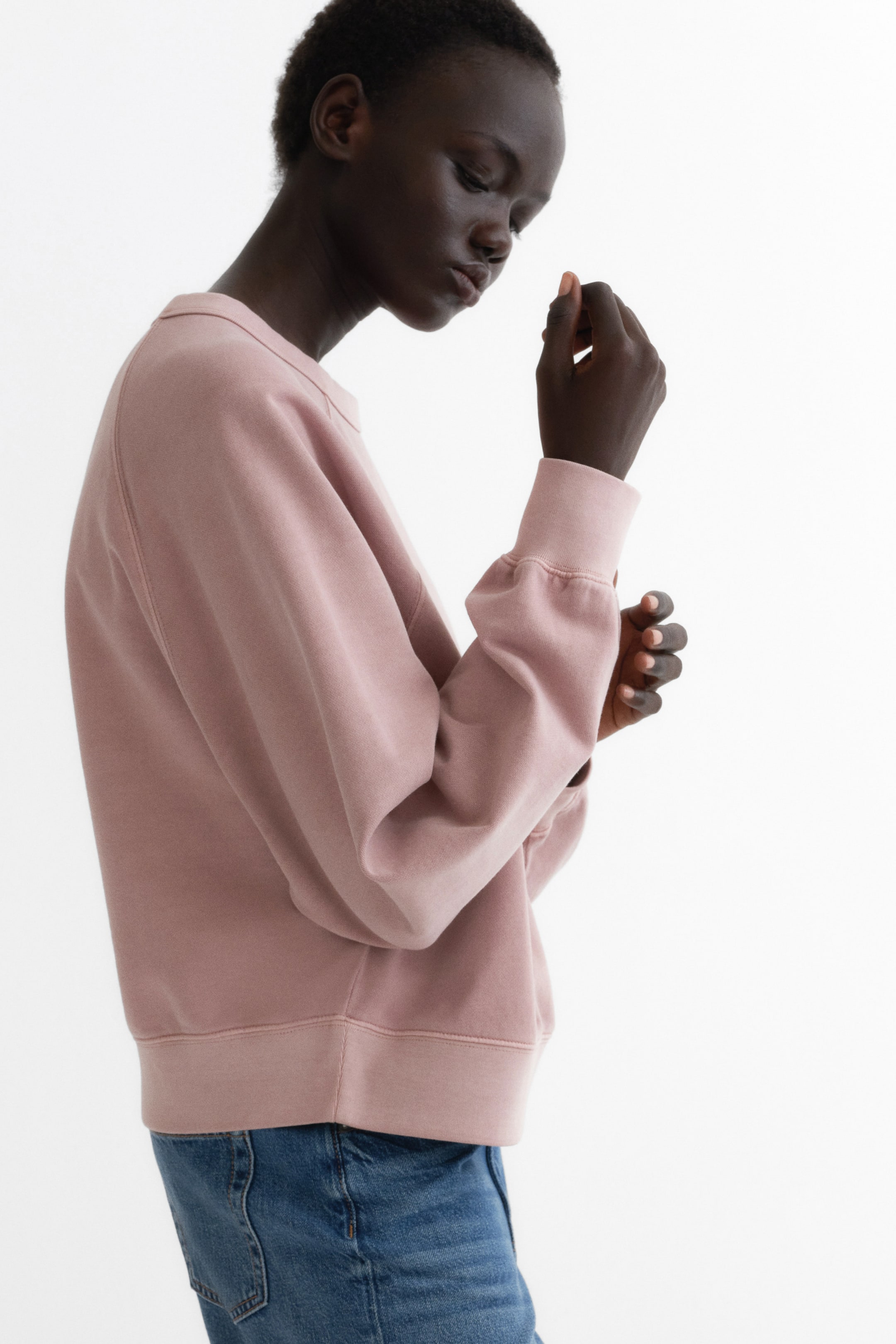 Visualizza immagine più grande: Felpa oversize in cotone - Rosa polvere - DONNA | H&M IT 1