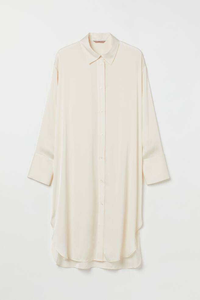 H&M+ Oversized shirt dress - Cream