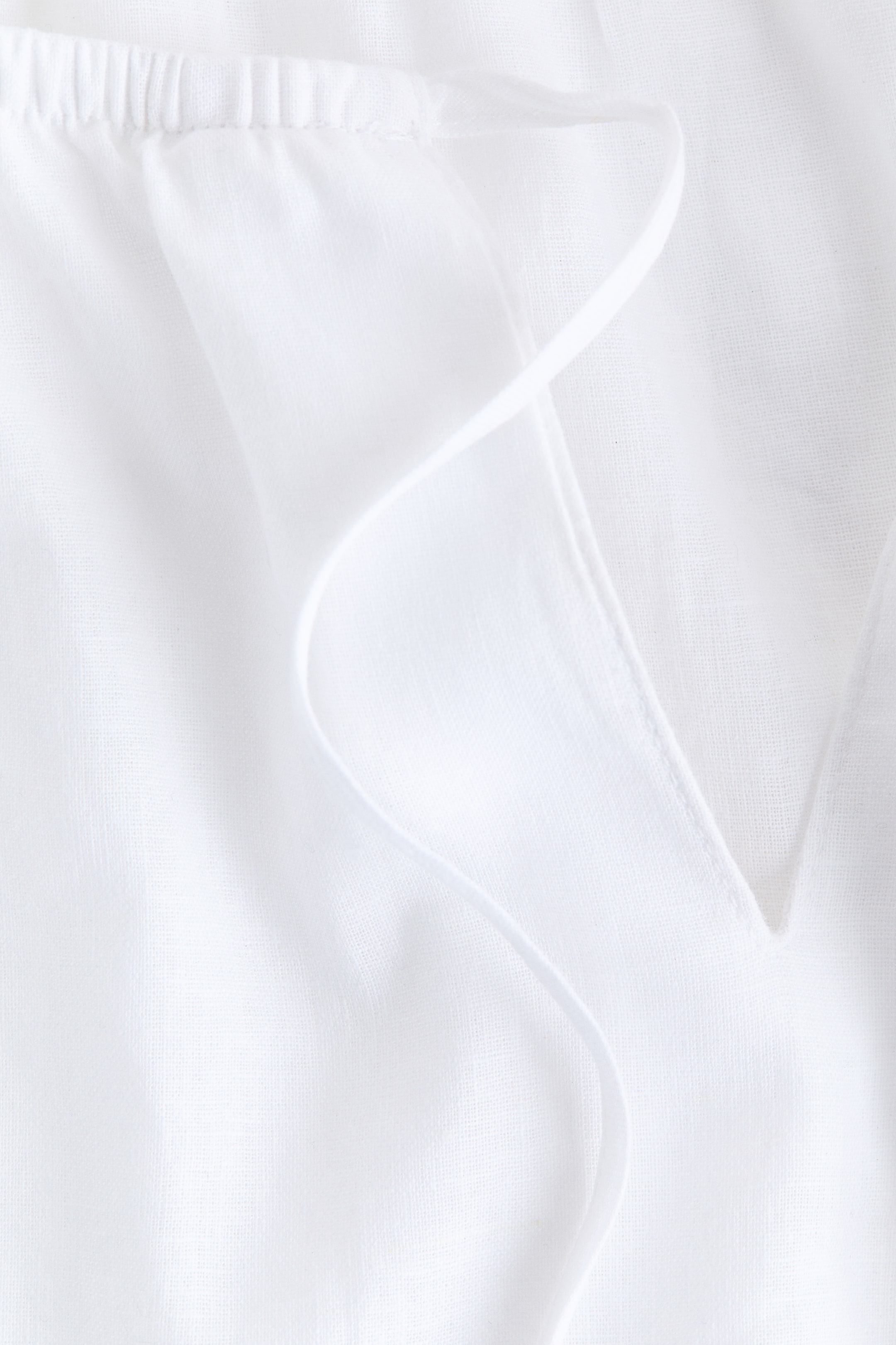 Puff-Sleeved Linen-Blend Blouse