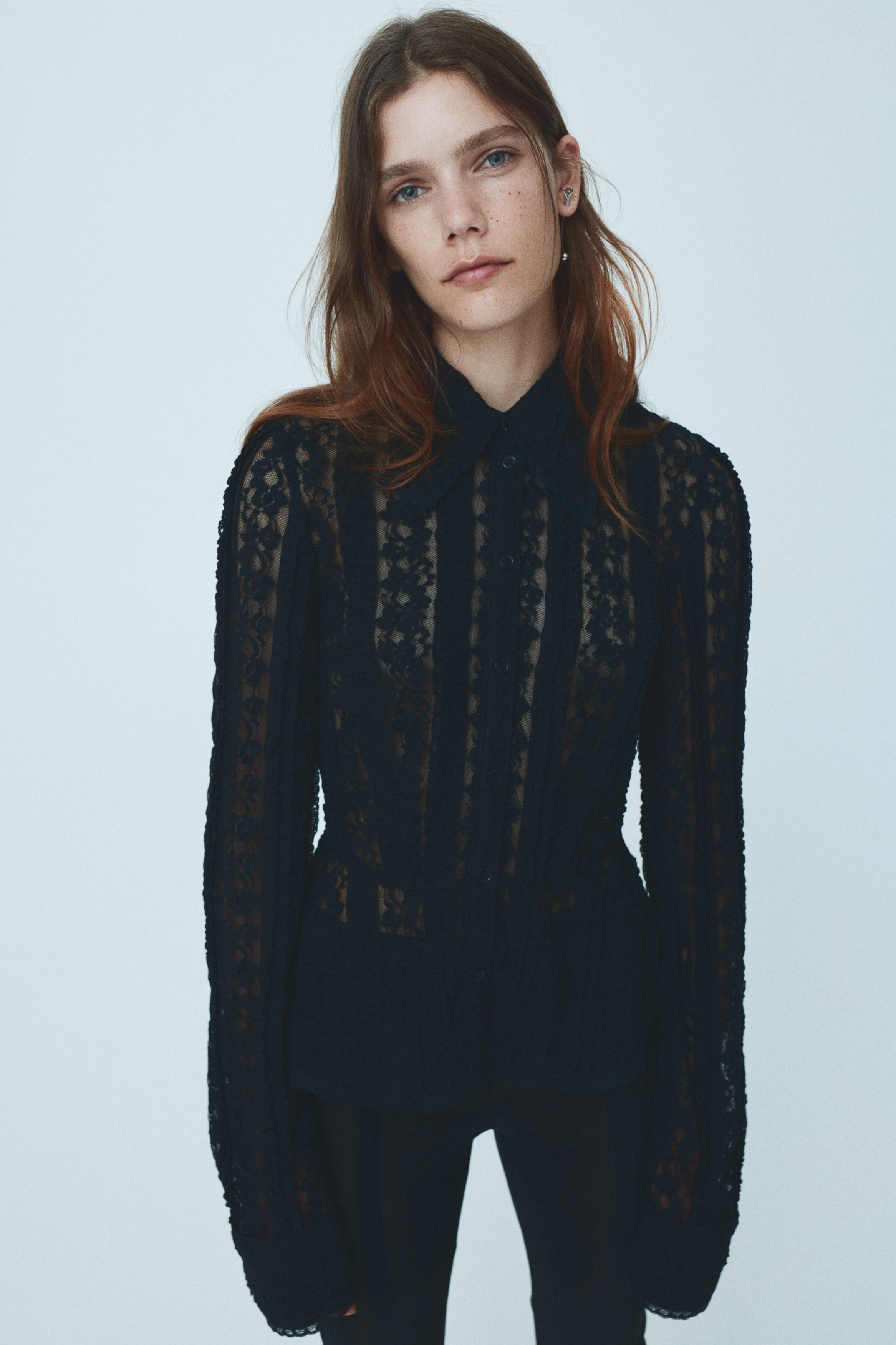Peplum Lace Blouse - Black - Ladies | H&M US