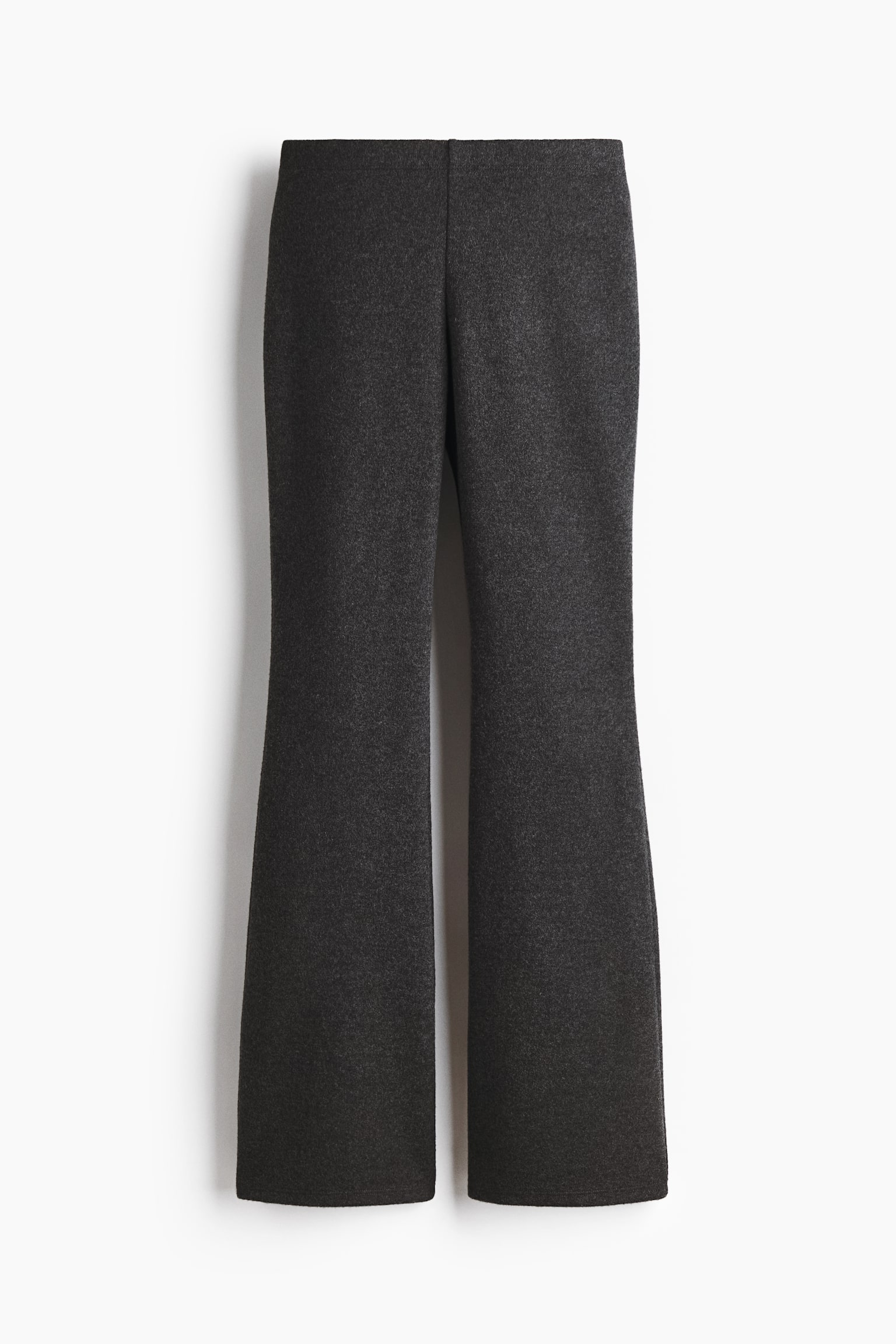 Flared knitted trousers - Dark grey