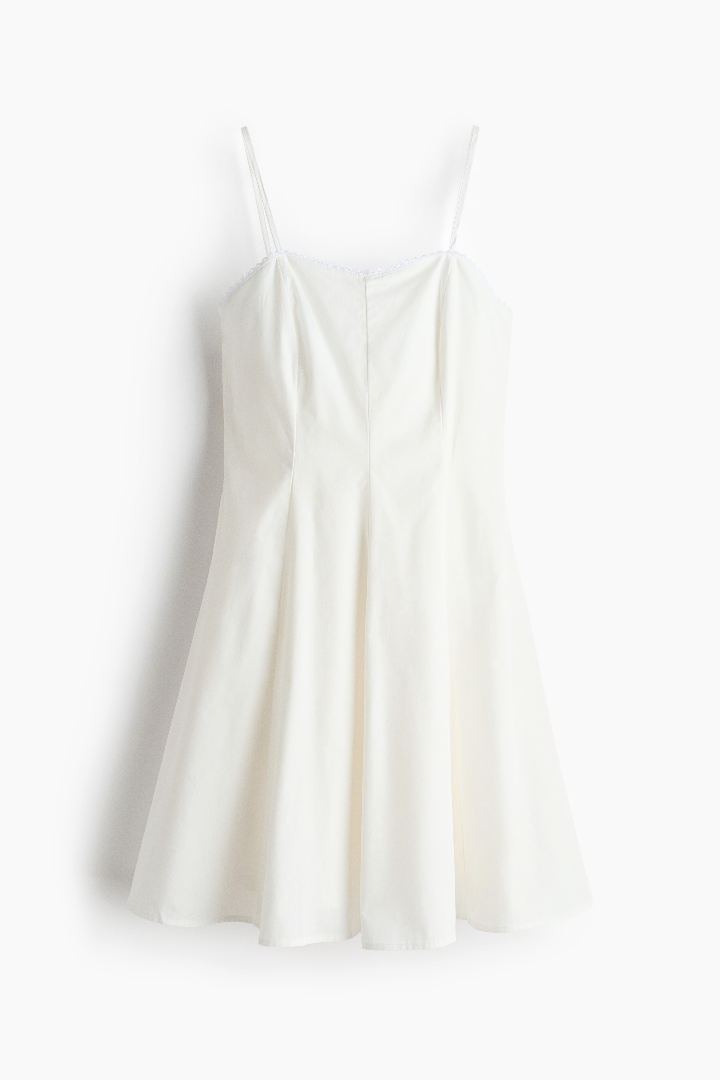 Poplin Dress with Flared Skirt