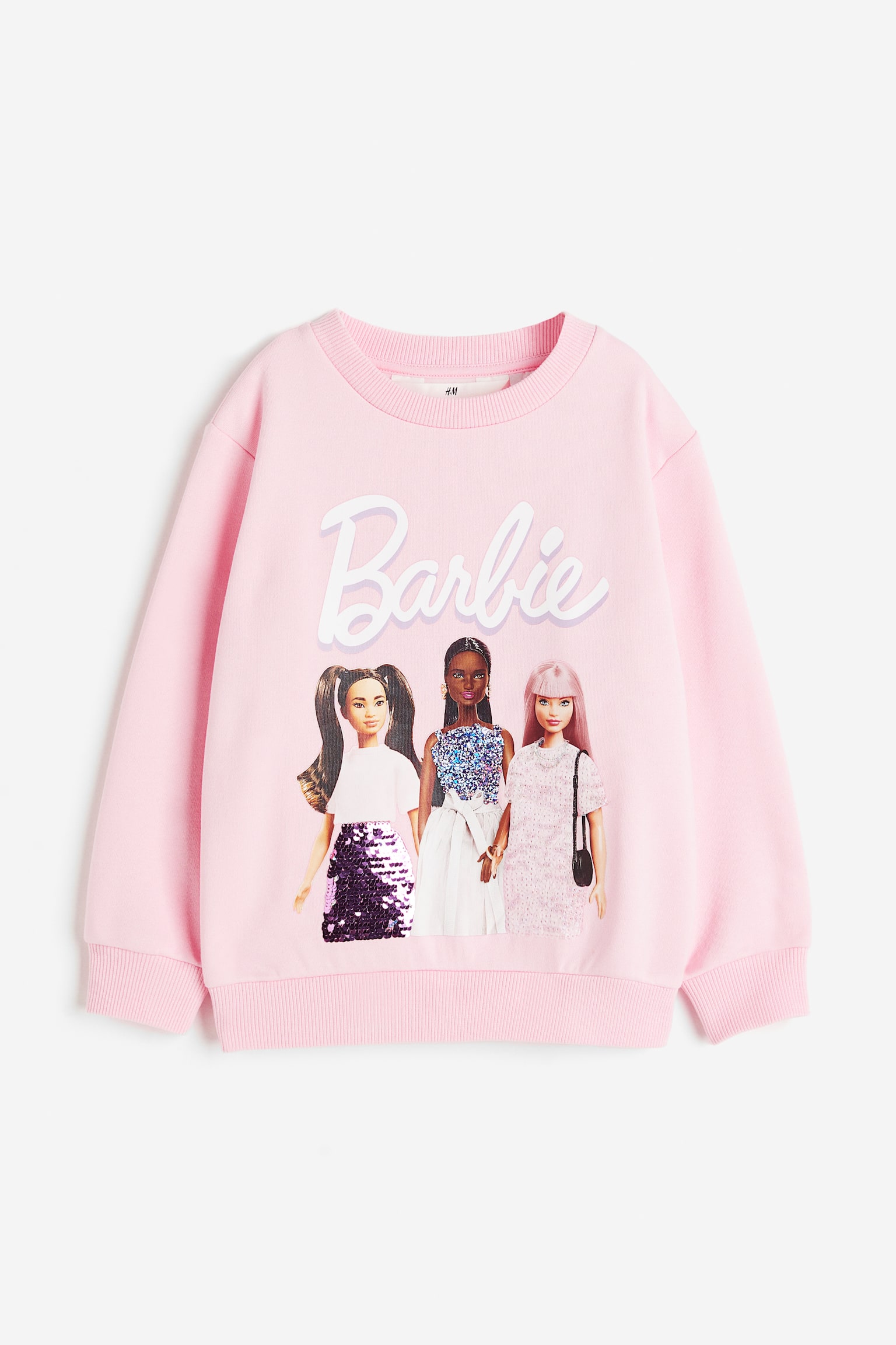 Print Sweater - Light pink/Barbie/Cream/Minnie Mouse/Light purple/Encanto/Light pink/Barbie/Light grey marle/Minnie Mouse/White/Frozen/Light pink/Frozen/Light beige/SmileyWorld®/Old rose/Minnie Mouse - 1