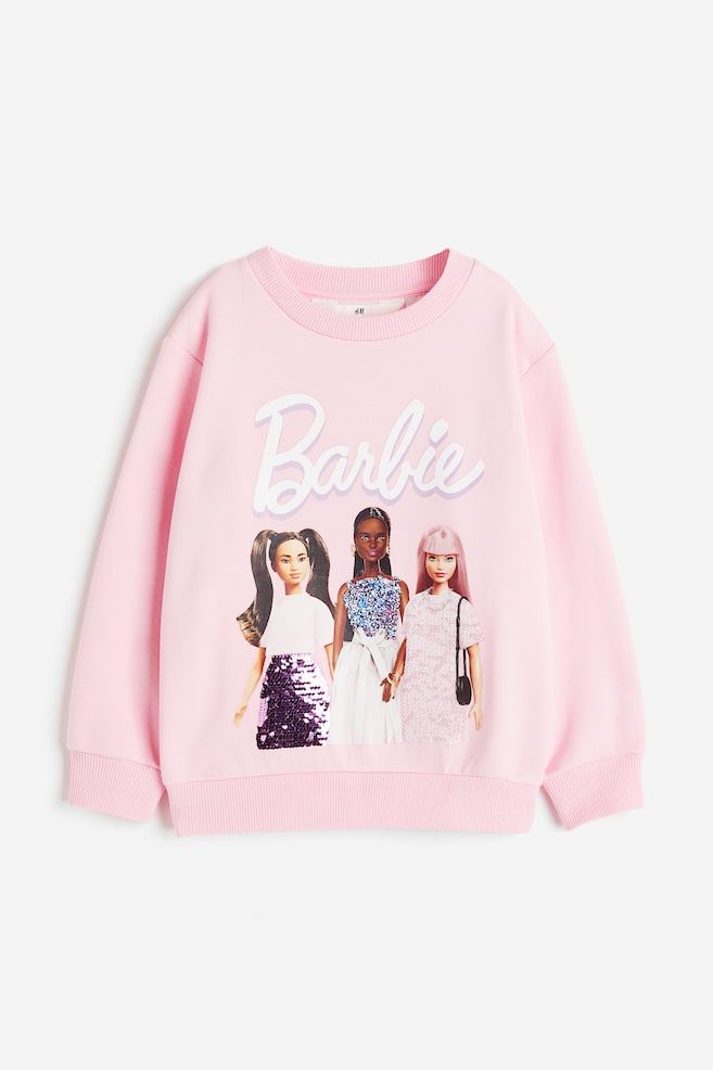 Sweatshirt med tryk - Lys rosa/Barbie/Lyslilla/Encanto/Lys beige/SmileyWorld®/Lys rosa/Frost/dc/dc - 1