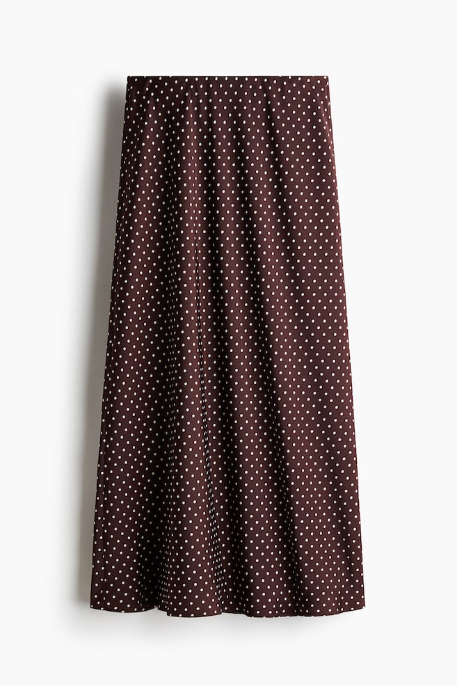 Midi Skirt - Dark brown/polka dot/Olive green/Burnt orange/Light beige/patterned/Black/White/floral/Pink/White/Light beige - 1
